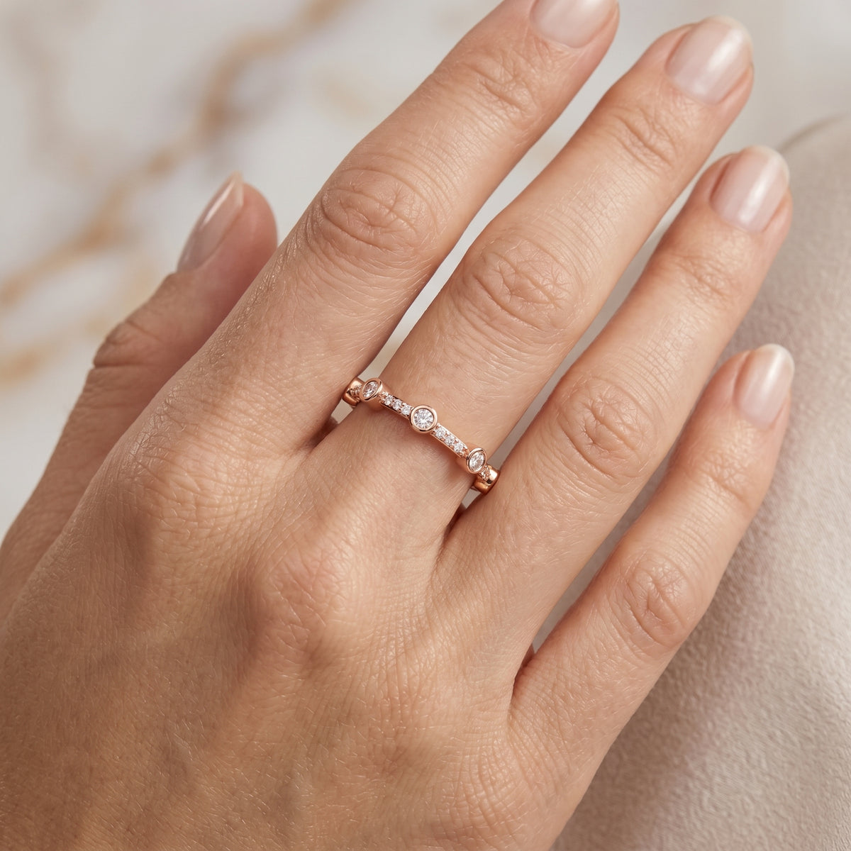 Diamond Bezel Eternity Band