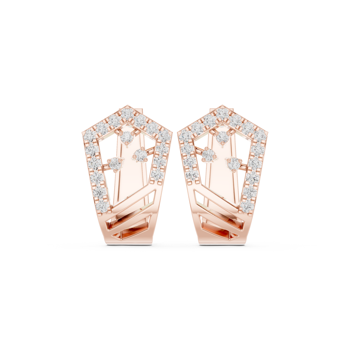 حلقان متدلية بتصميم شبكي ماسي