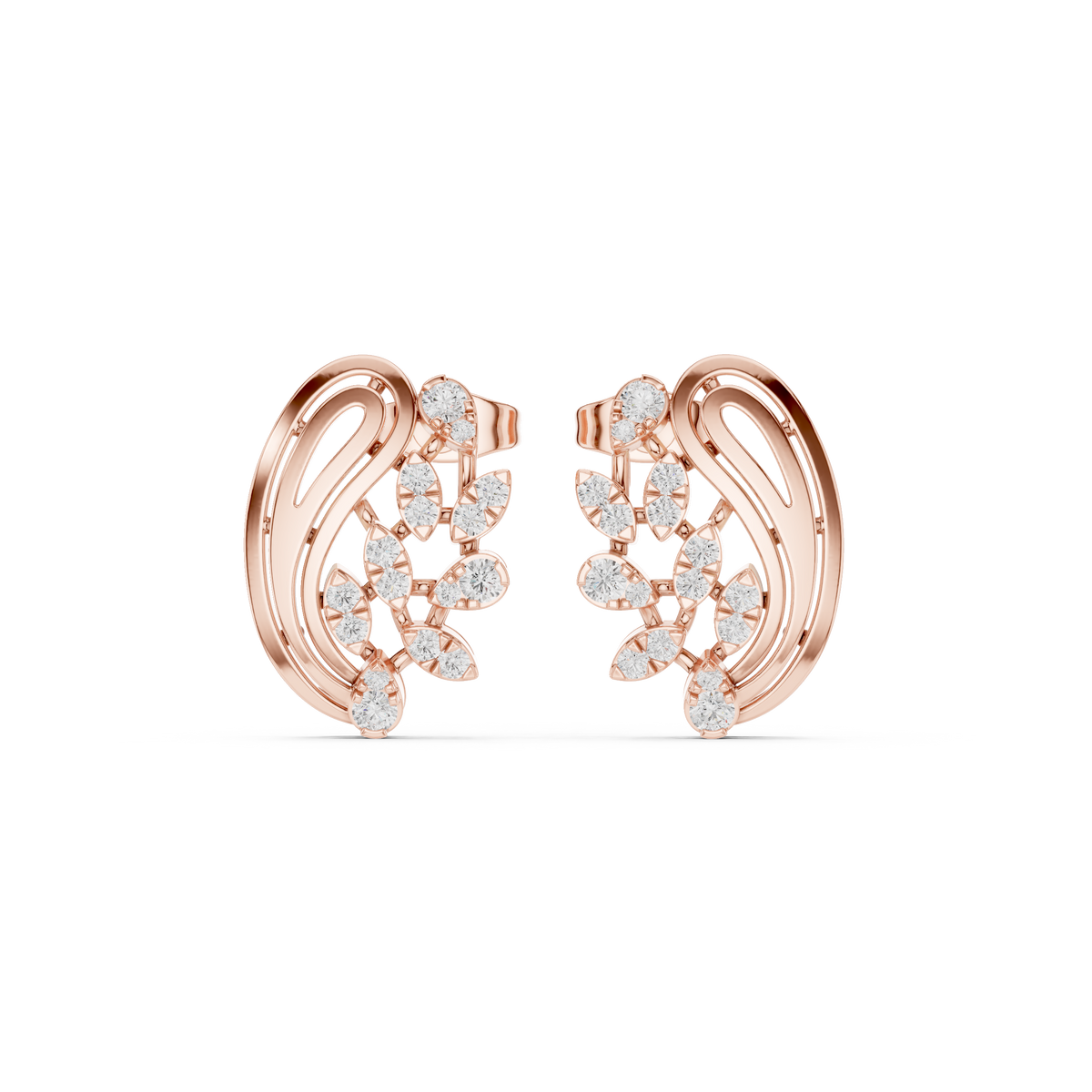 حلقان متدلية ألماسية مينا بتصميم شبكي منظَّم