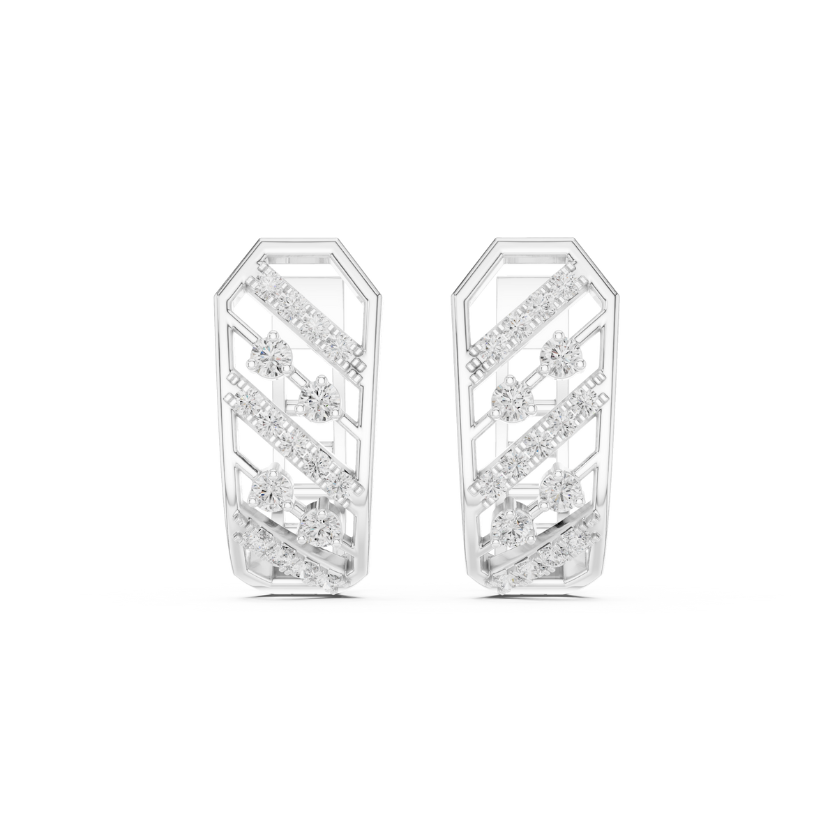 حلقان Window Pane Diamond Drop المتدلية