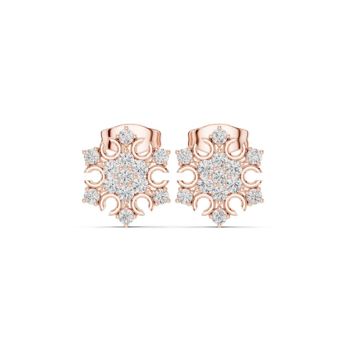 حلقان متدلية Radiant Frame Pavé المرصعة بالماس