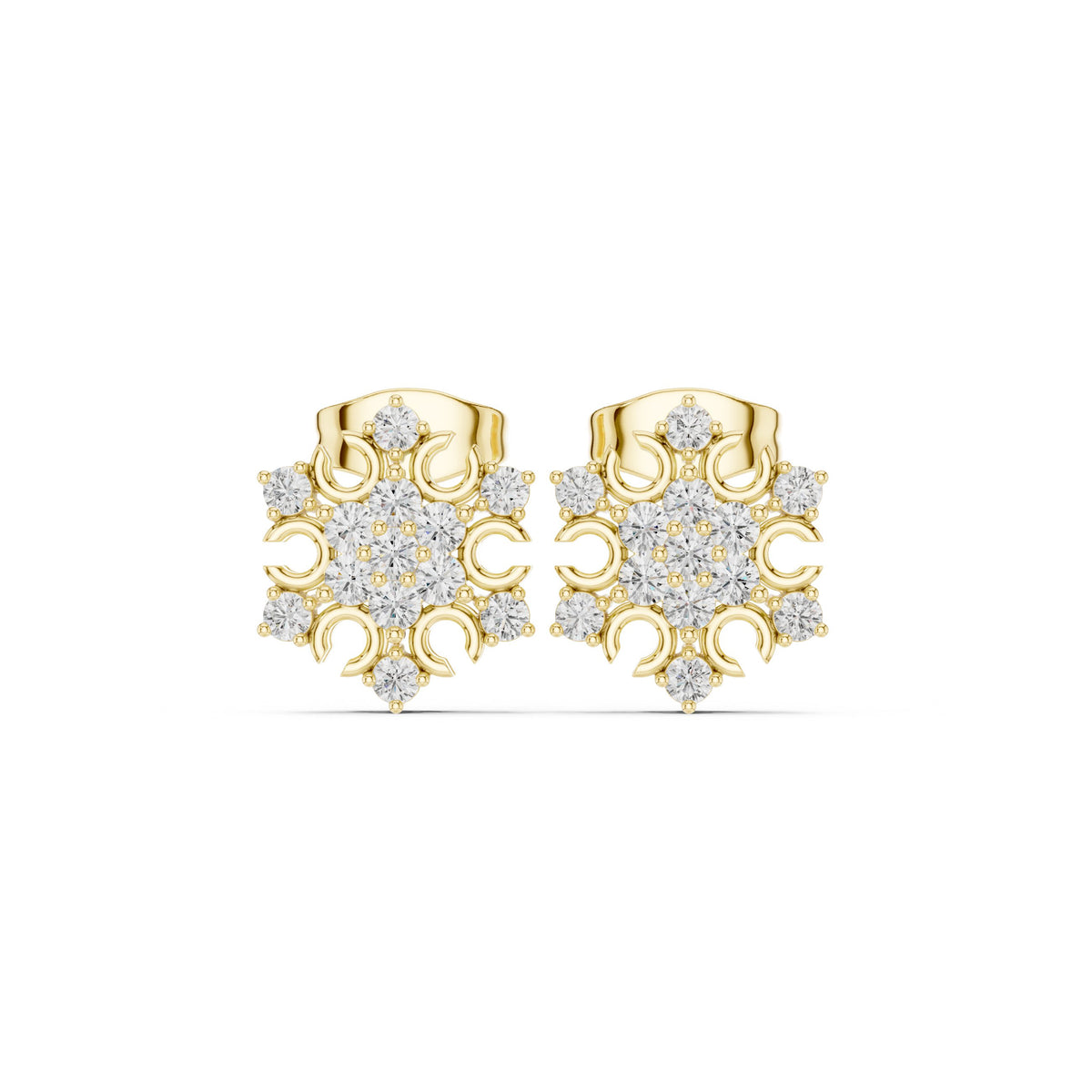 حلقان متدلية Radiant Frame Pavé المرصعة بالماس