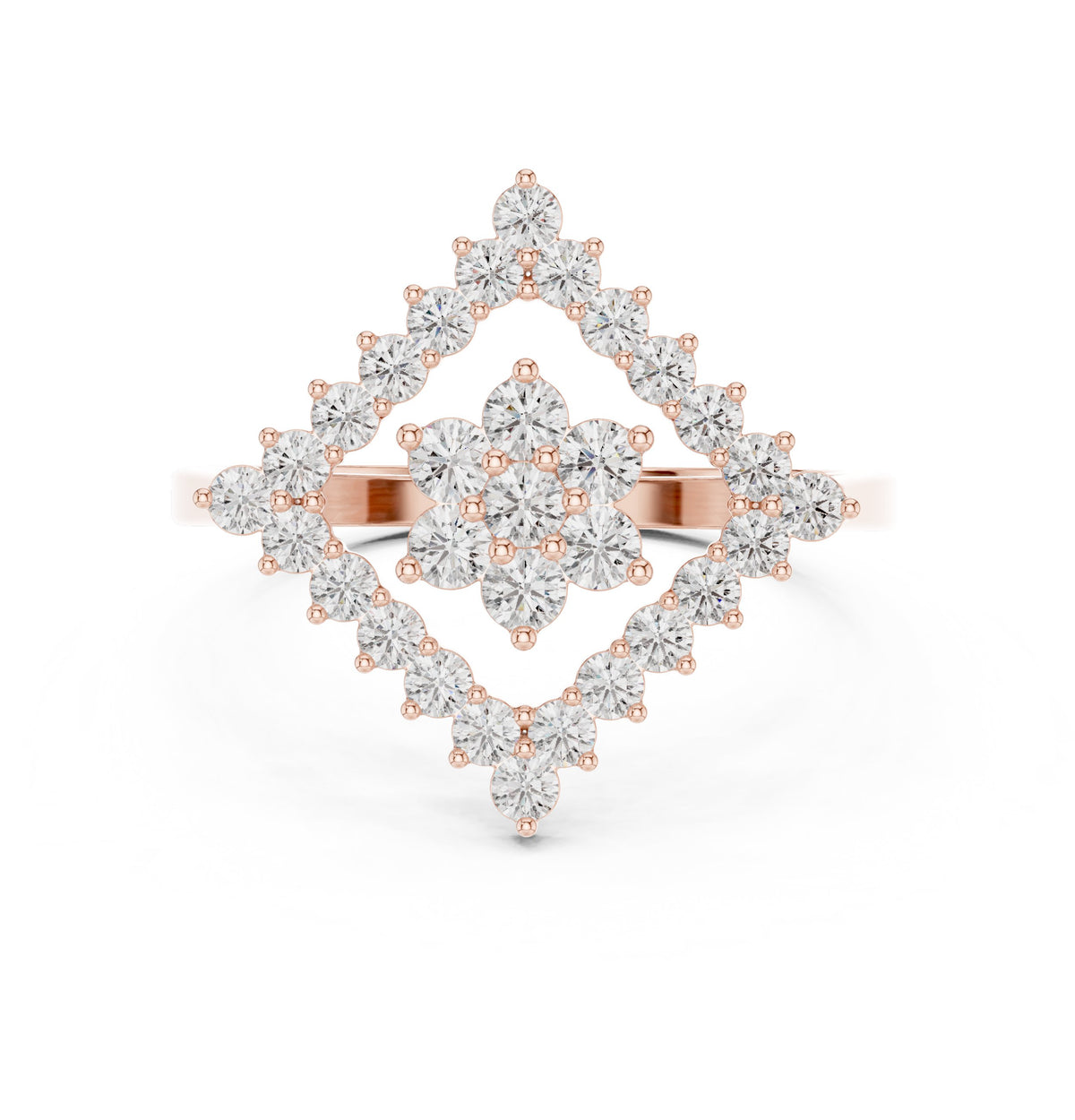 Diamond Geometric Statement Ring