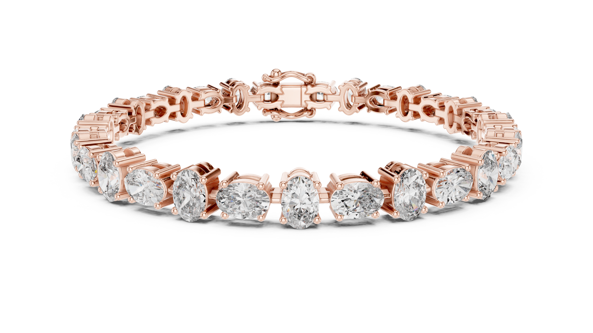 Oval Solitaire Collet Bracelet
