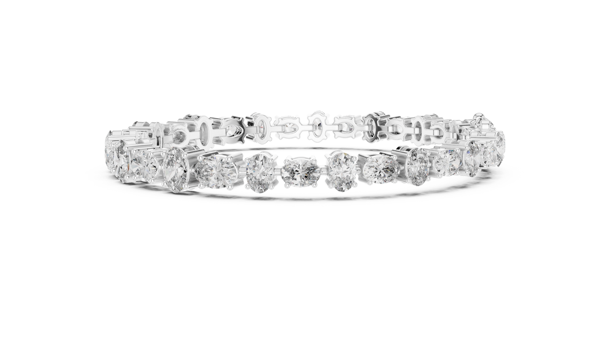 Oval Solitaire Collet Bracelet