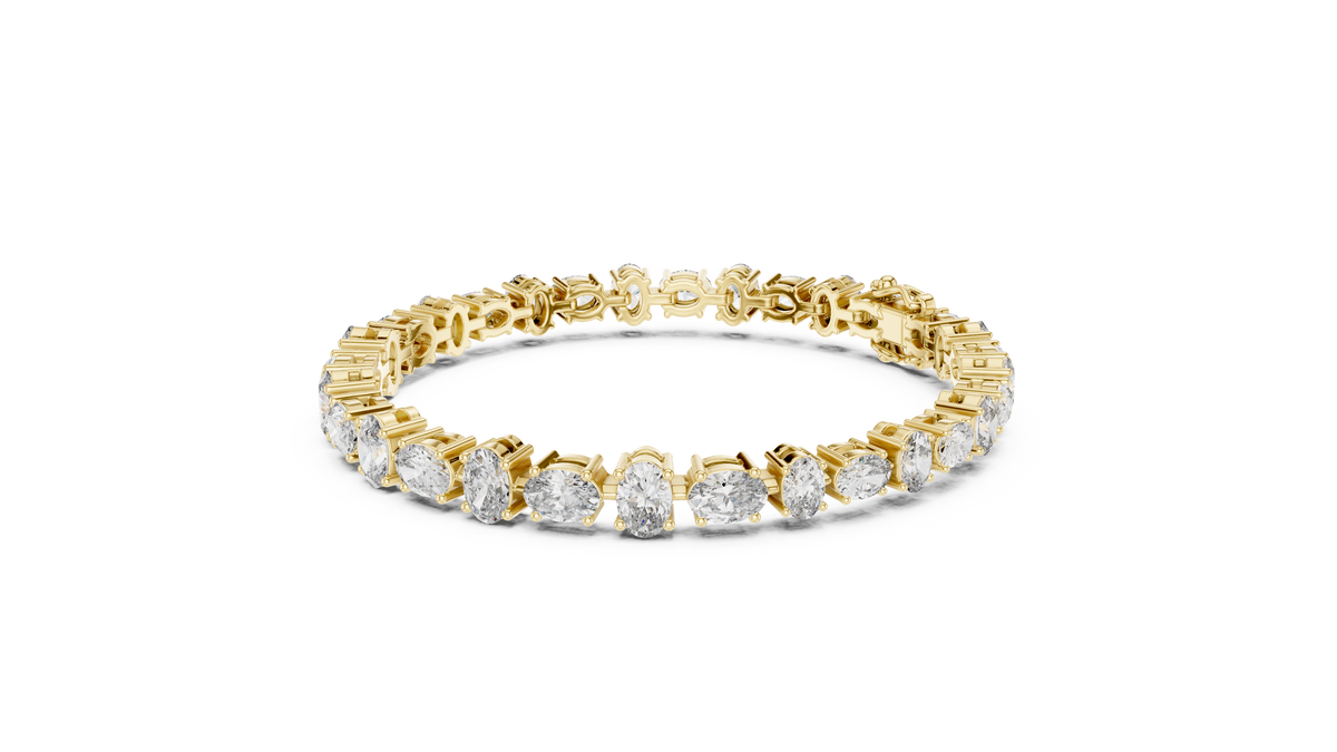 Oval Solitaire Collet Bracelet