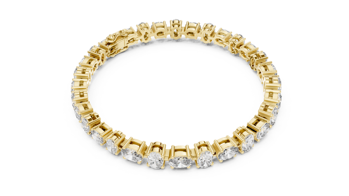 Oval Solitaire Collet Bracelet