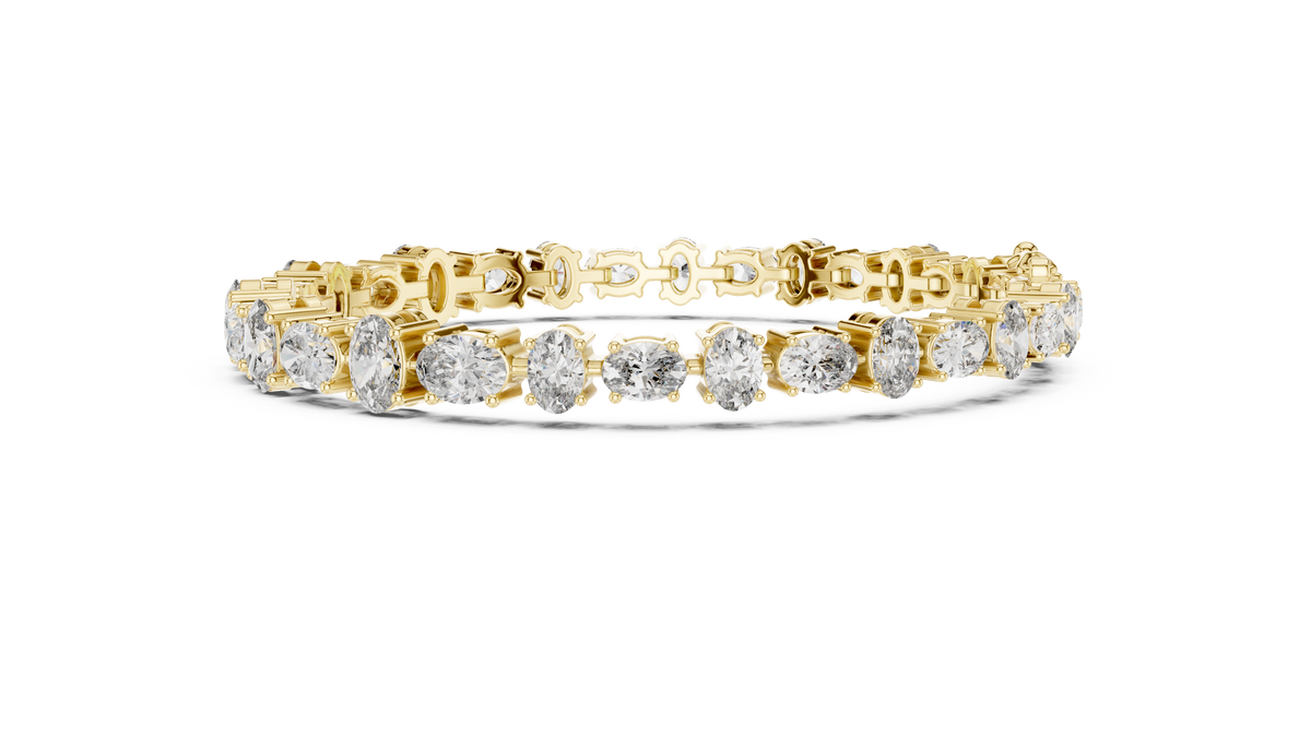 Oval Solitaire Collet Bracelet