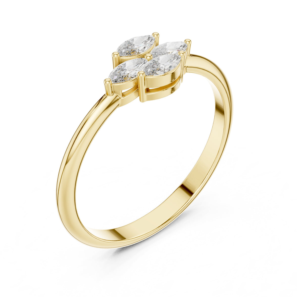 Marquise Flower Cluster Diamond Ring