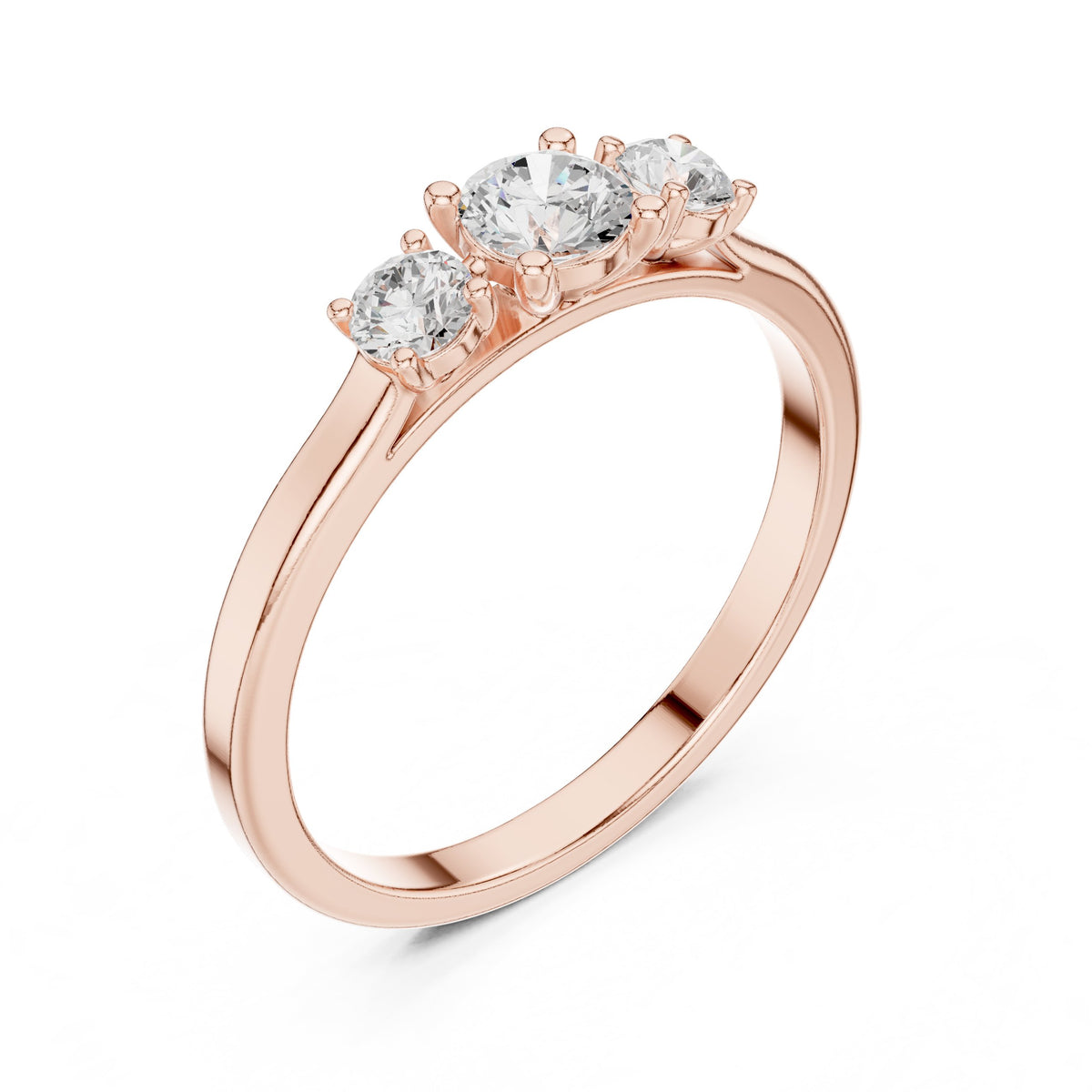 Three Stone Diamond Engagement Ring