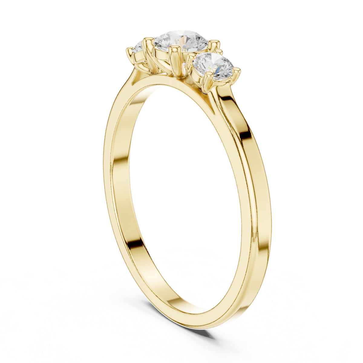 Three Stone Diamond Engagement Ring