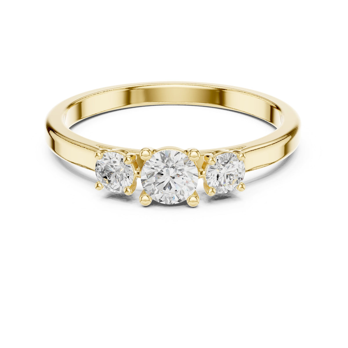 Three Stone Diamond Engagement Ring