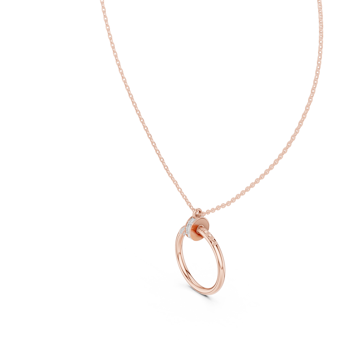 تعليقة ألماس بتصميم مسمار حلزوني