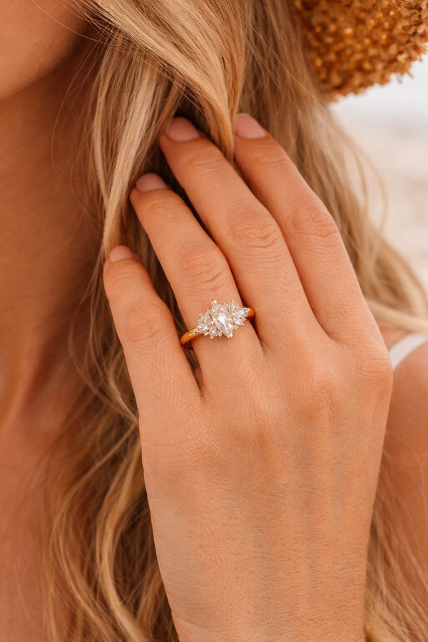 Sylvenia Marquise Ring - diamond engagement ring - VYKA Diamonds