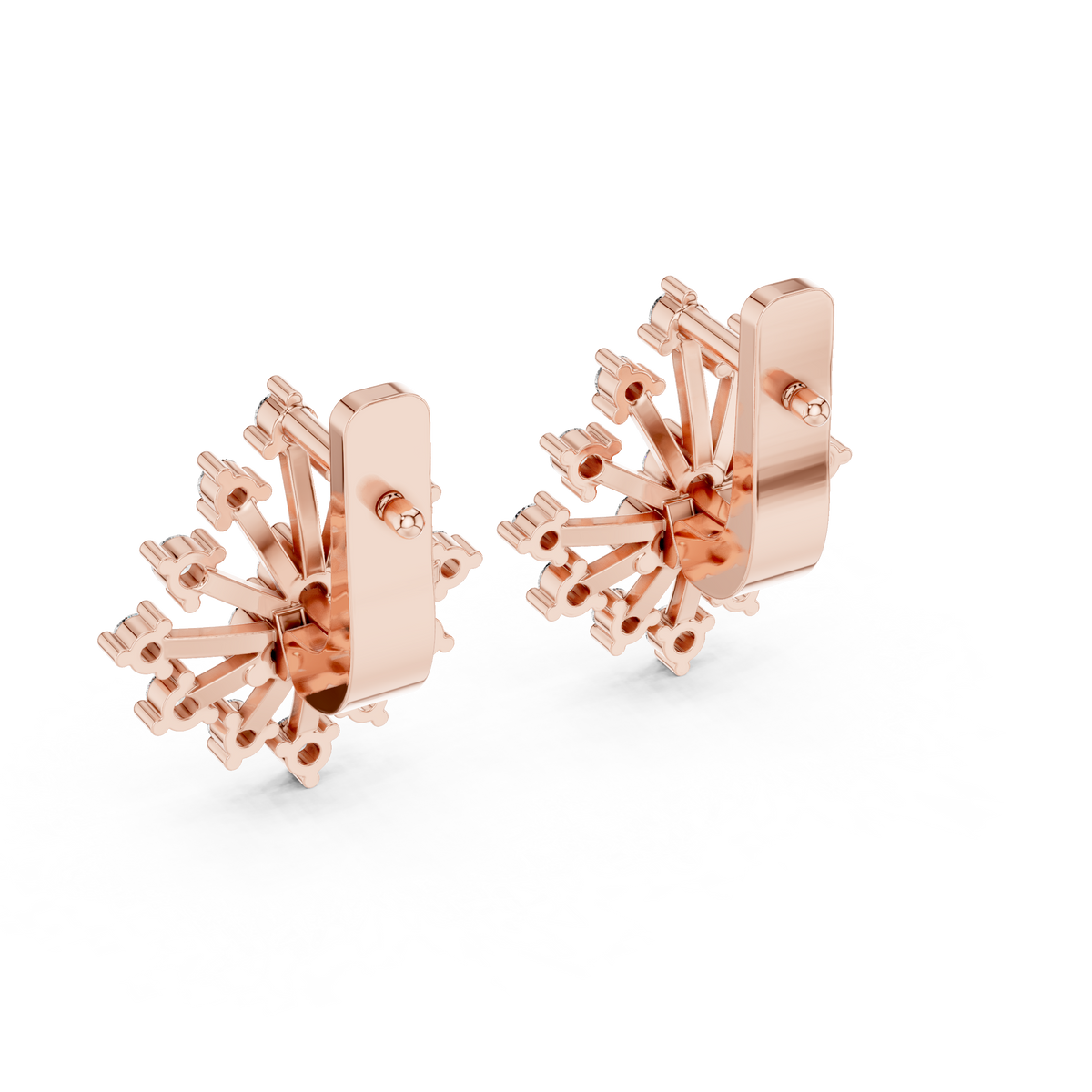 Starburst Cluster Diamond Earrings