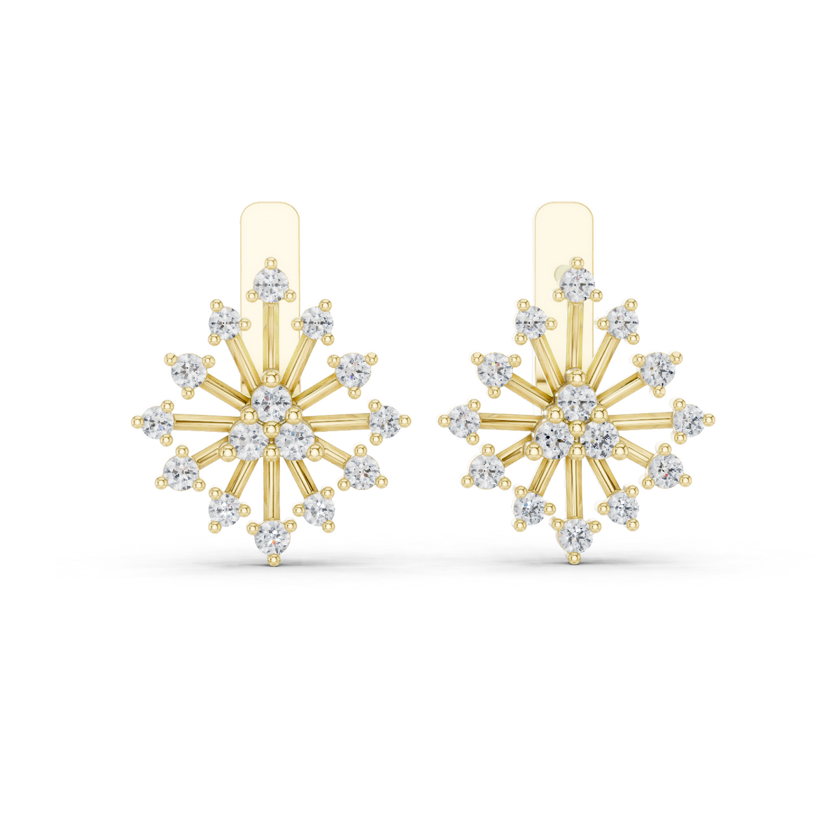 Starburst Cluster Diamond Earrings
