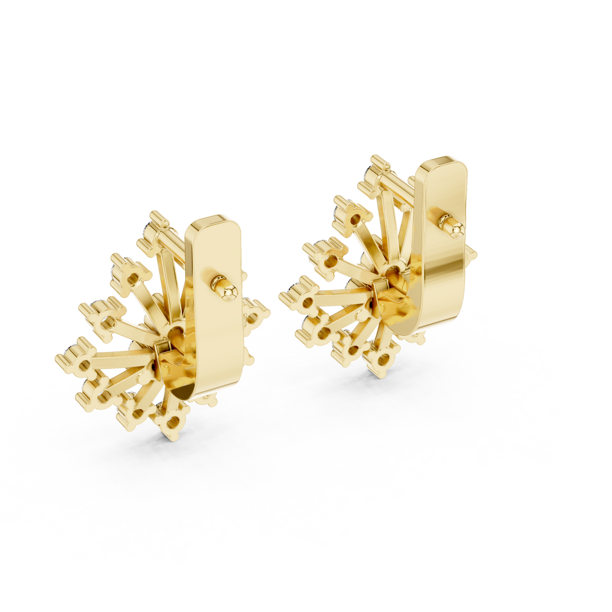 Starburst Cluster Diamond Earrings