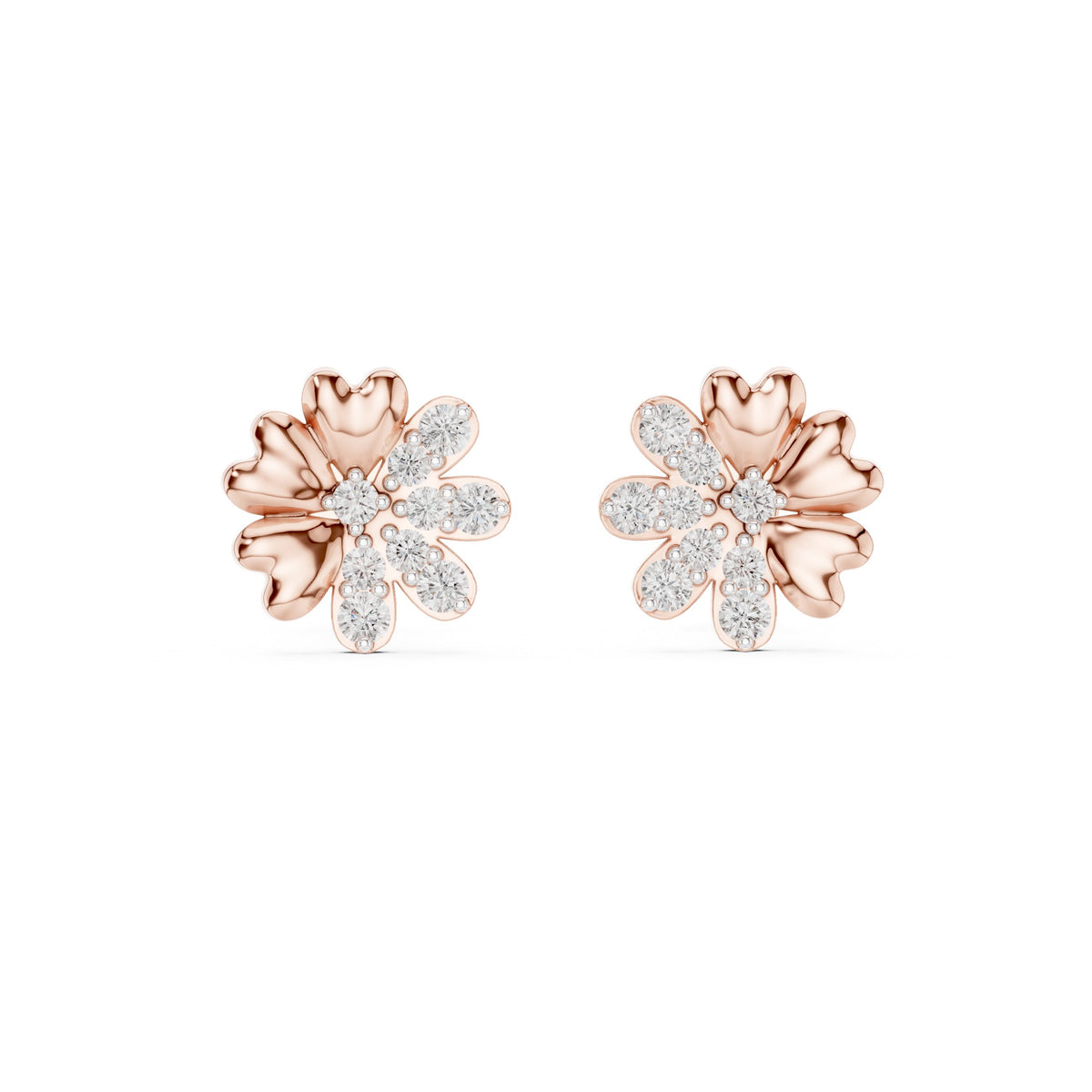 Daisy Diamond Stud Earrings