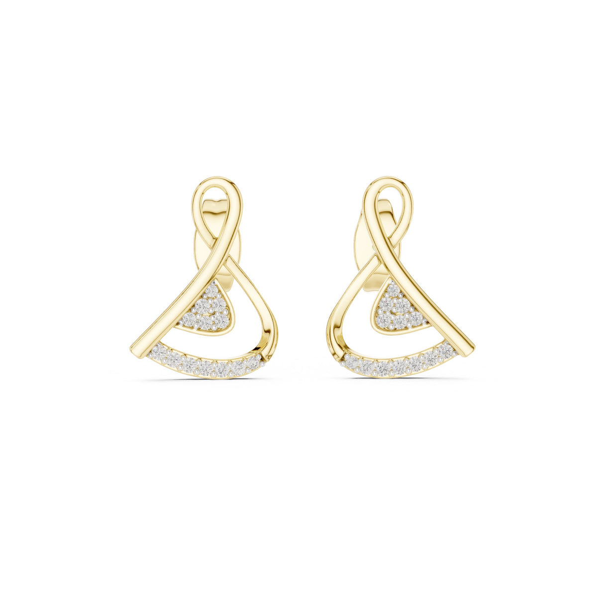 Infinity Loop Diamond Stud Earrings