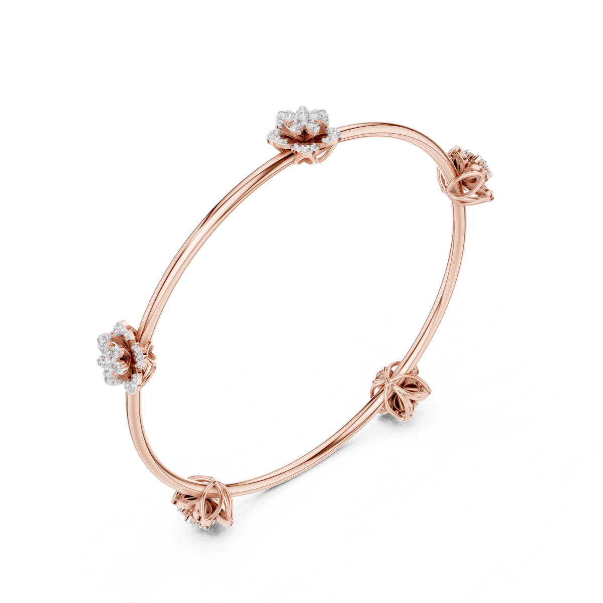 Floral Leaf Station Bangle