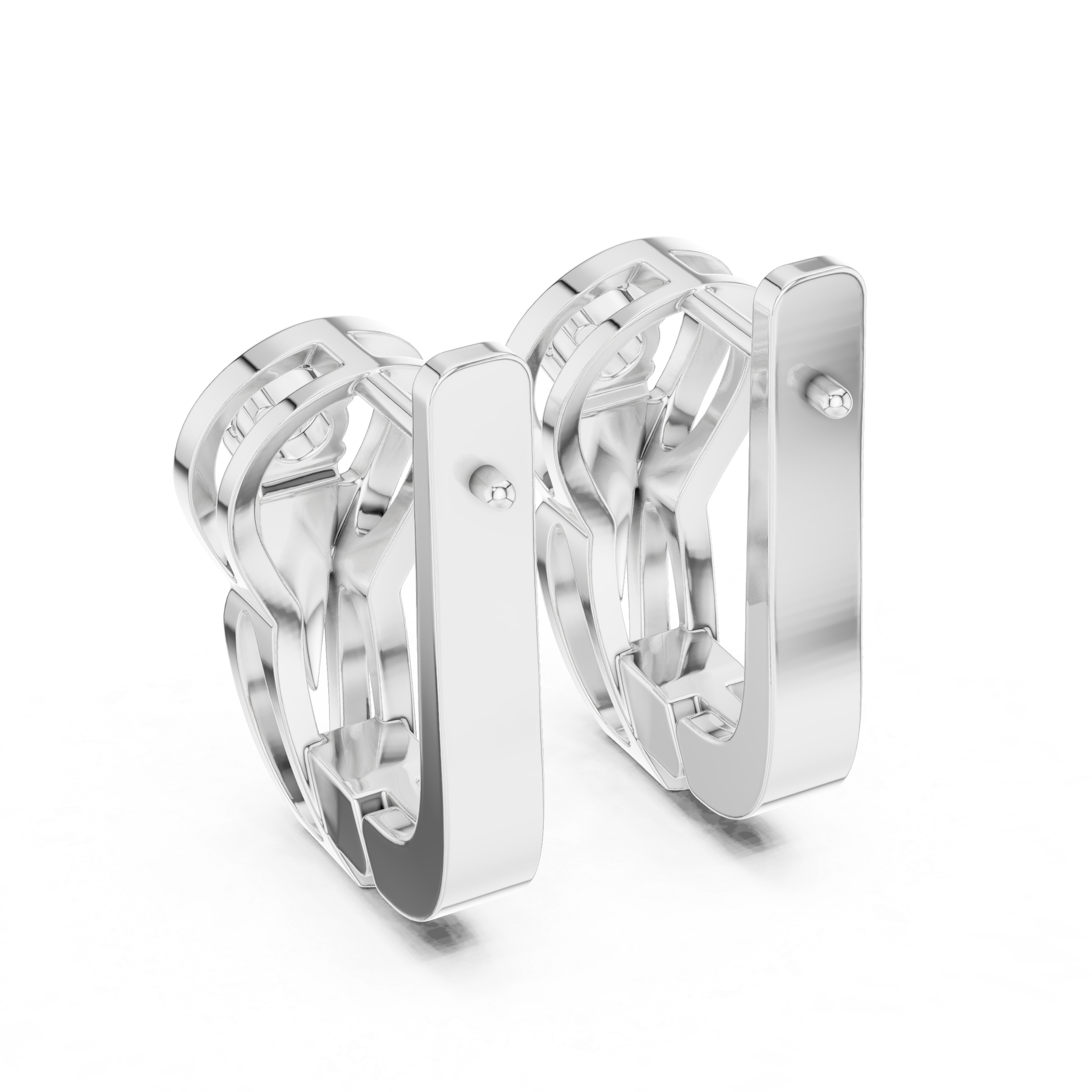 Knot Solitaire Diamond Earrings in White Gold - VYKA Diamonds