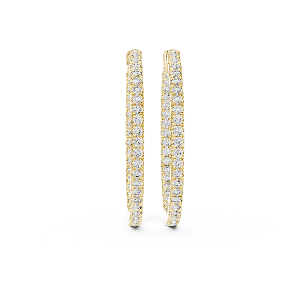 Inside-Out Pave Diamond Hoop Earrings