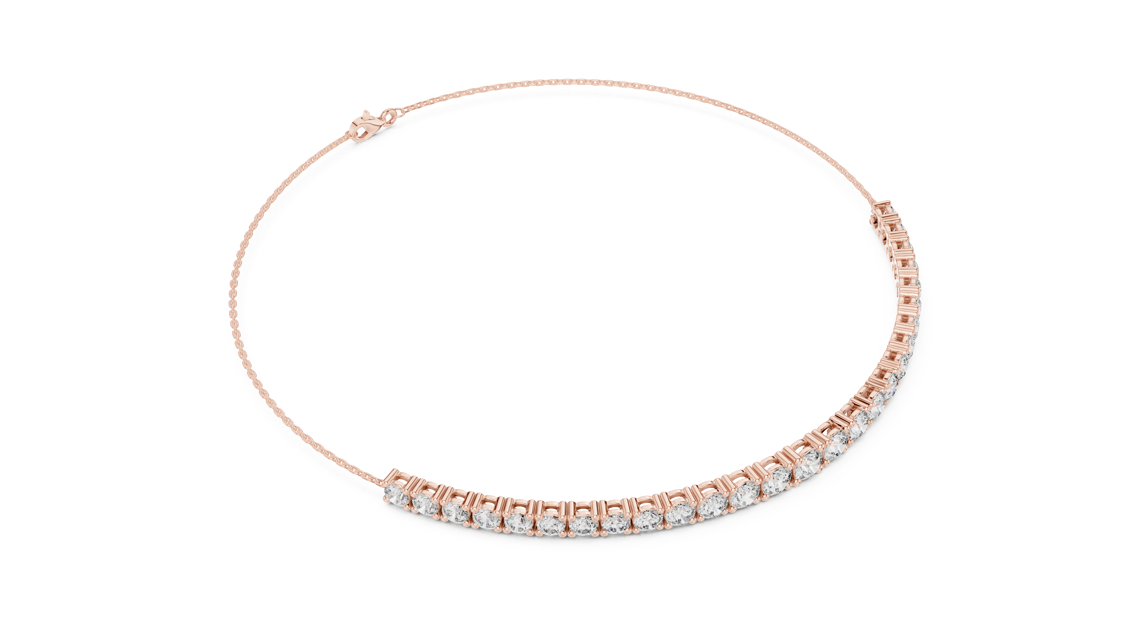 Lumière Slide Bangle in Rose Gold - VYKA Diamonds