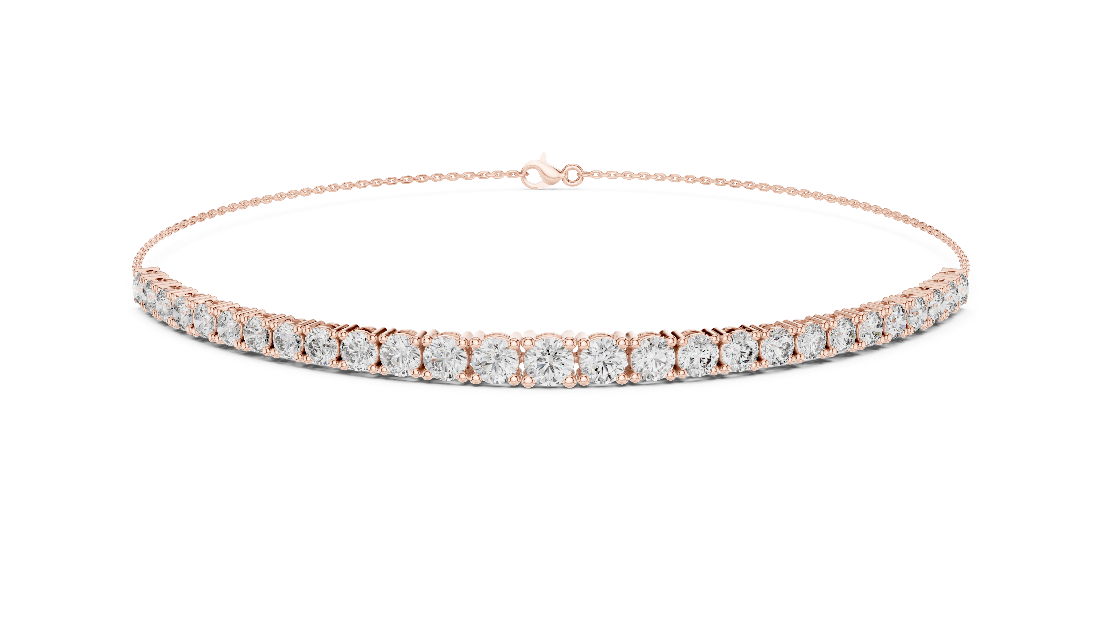 Lumière Slide Bangle in Rose Gold - VYKA Diamonds