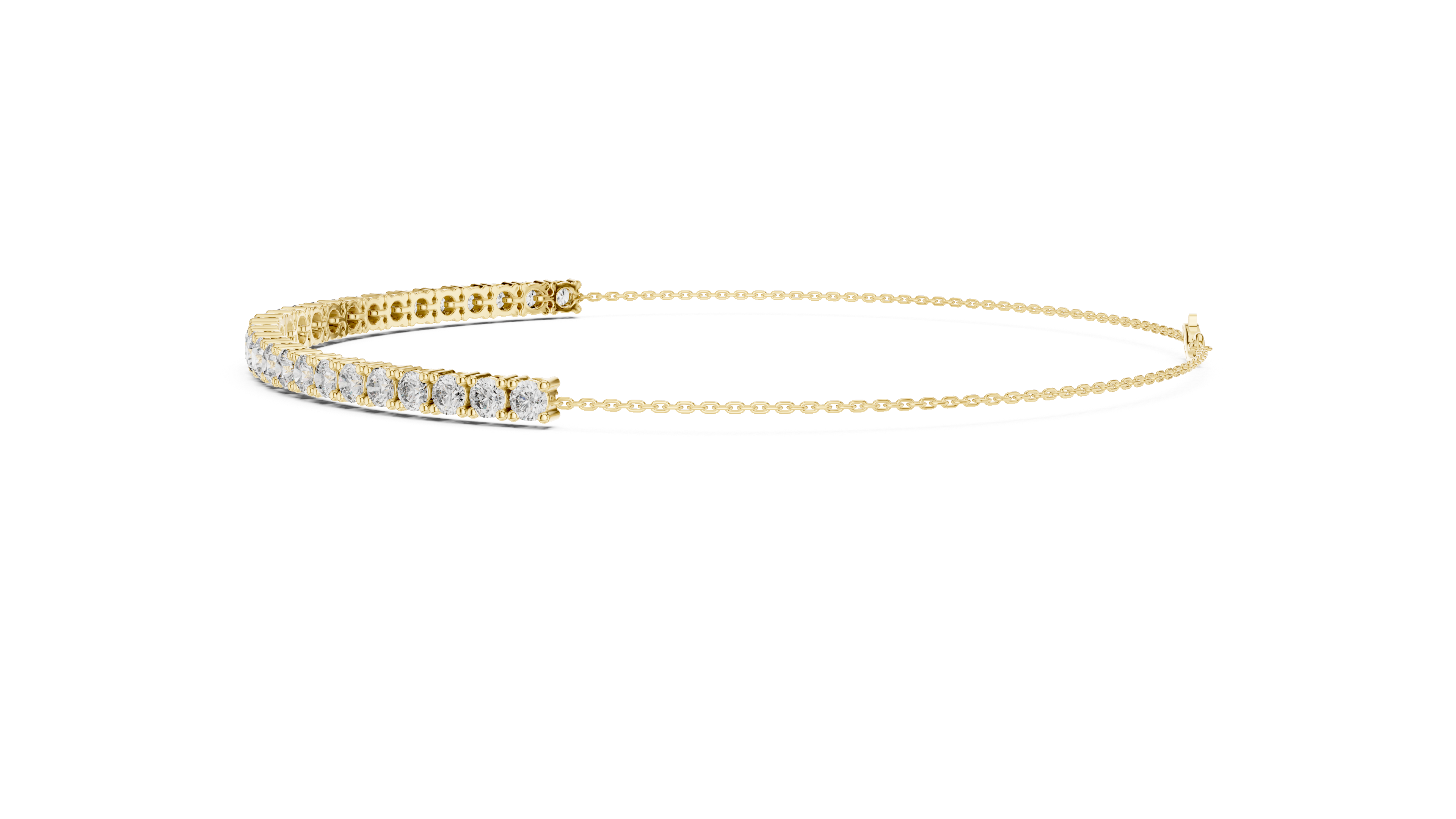Lumière Slide Bangle in Yellow Gold - VYKA Diamonds
