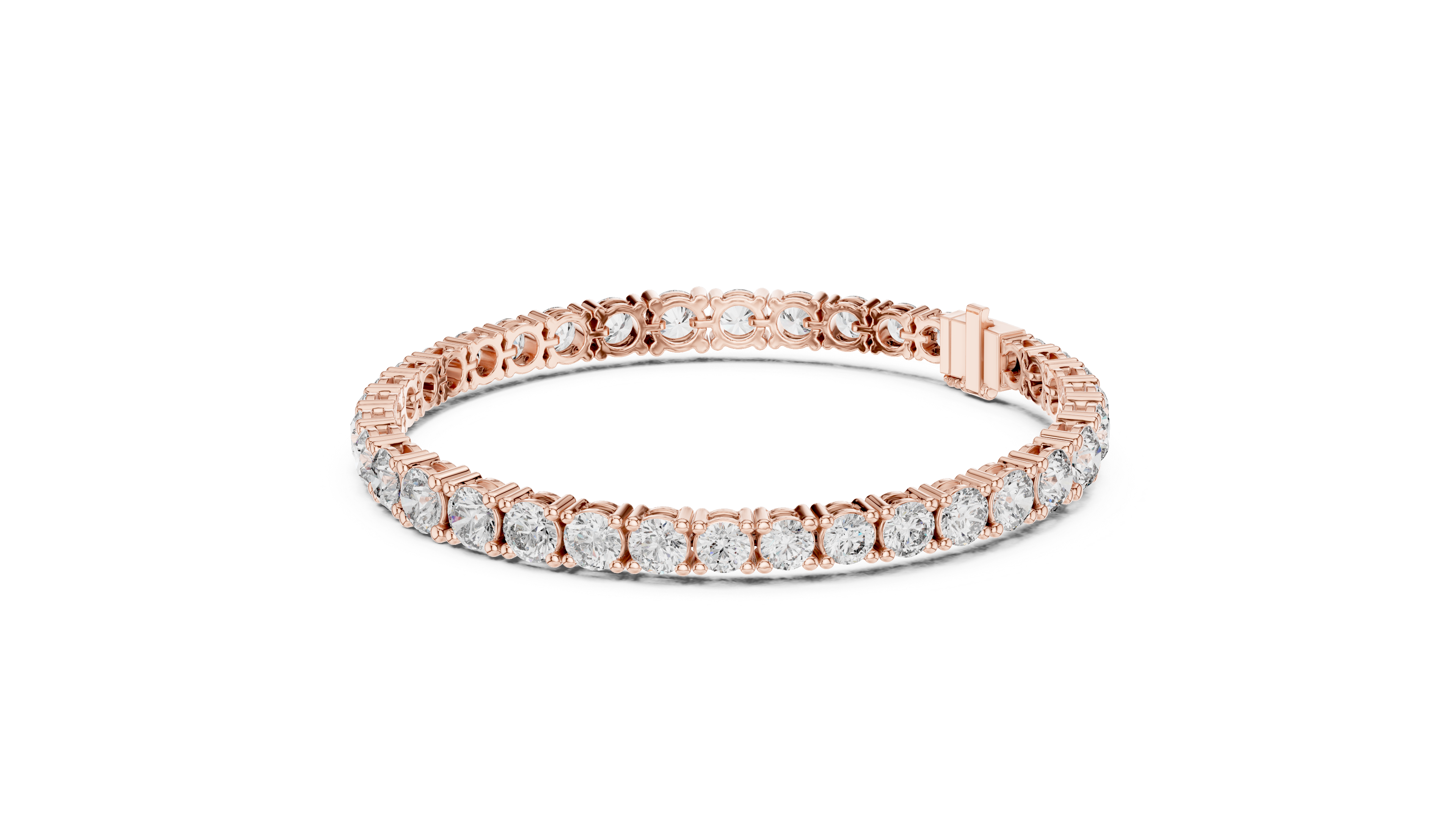 Infinity Tennis Bracelet in Rose Gold - VYKA Diamonds