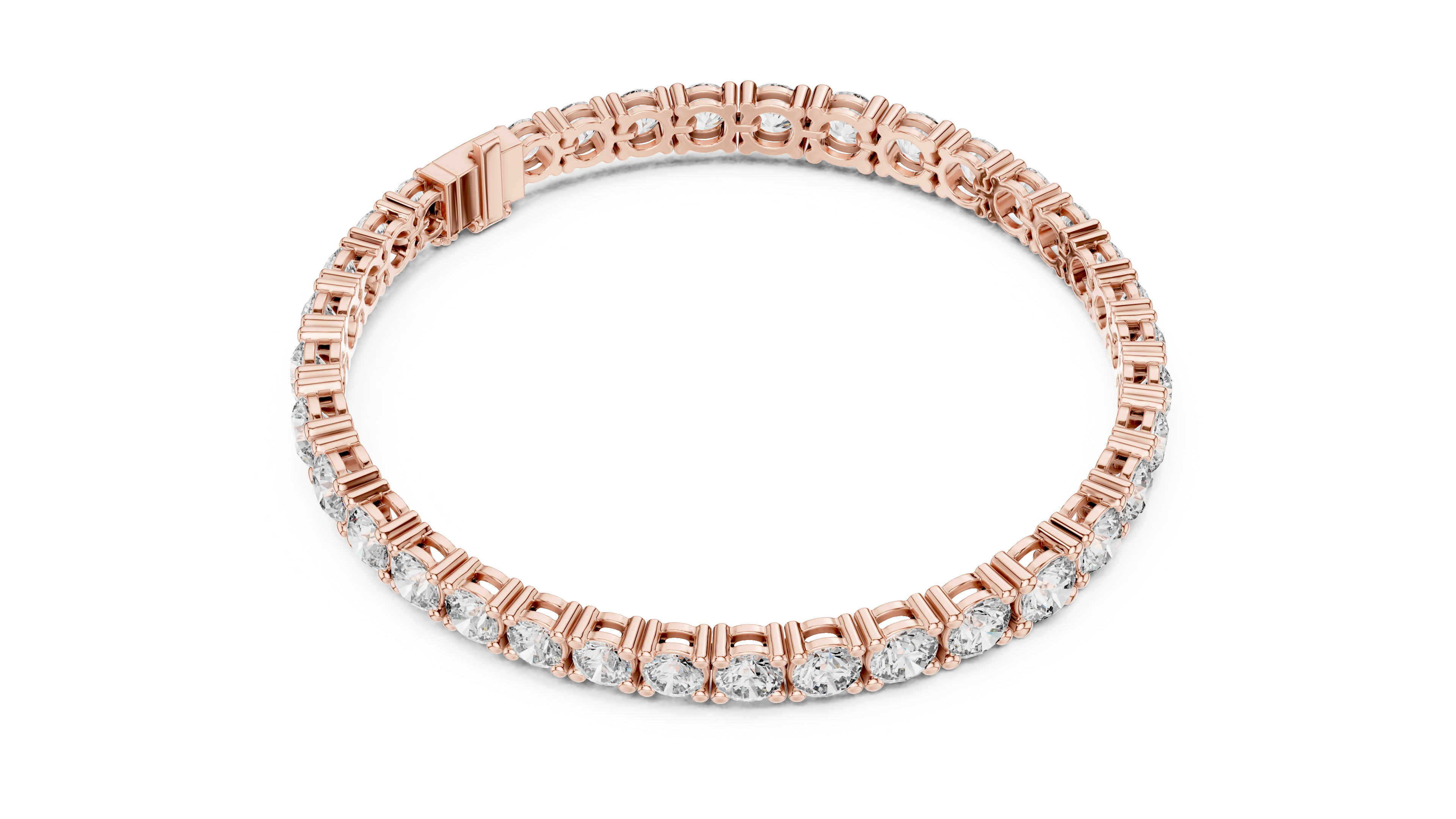 Infinity Tennis Bracelet in Rose Gold - VYKA Diamonds