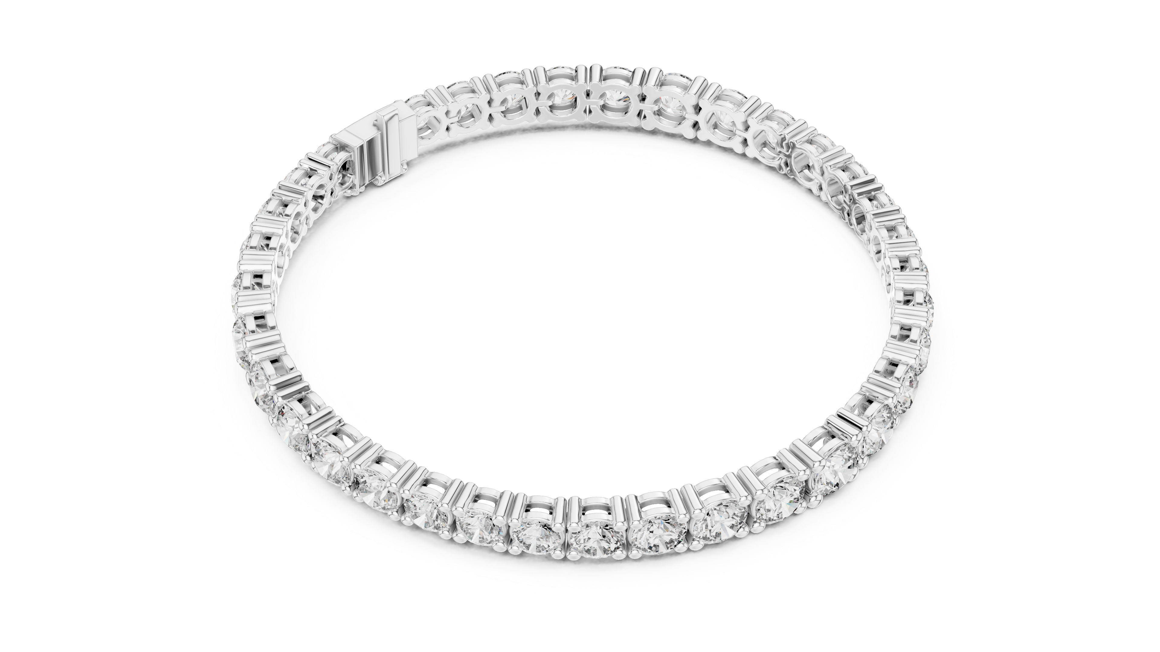 Infinity Tennis Bracelet in White Gold - VYKA Diamonds