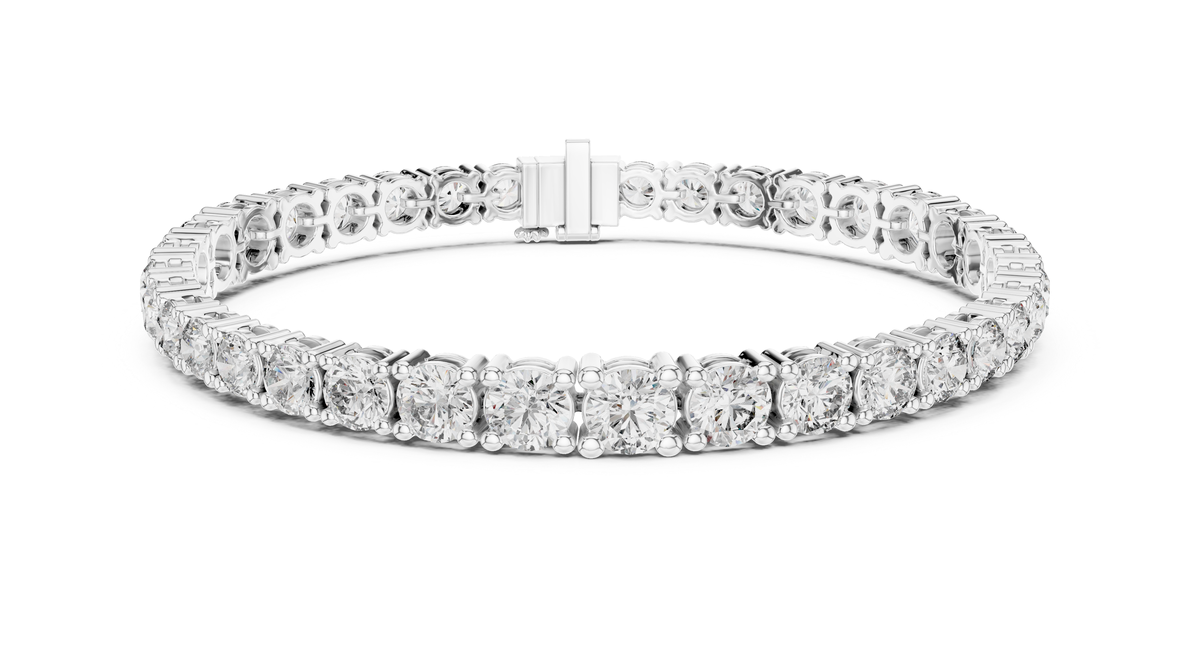 Infinity Tennis Bracelet in White Gold - VYKA Diamonds