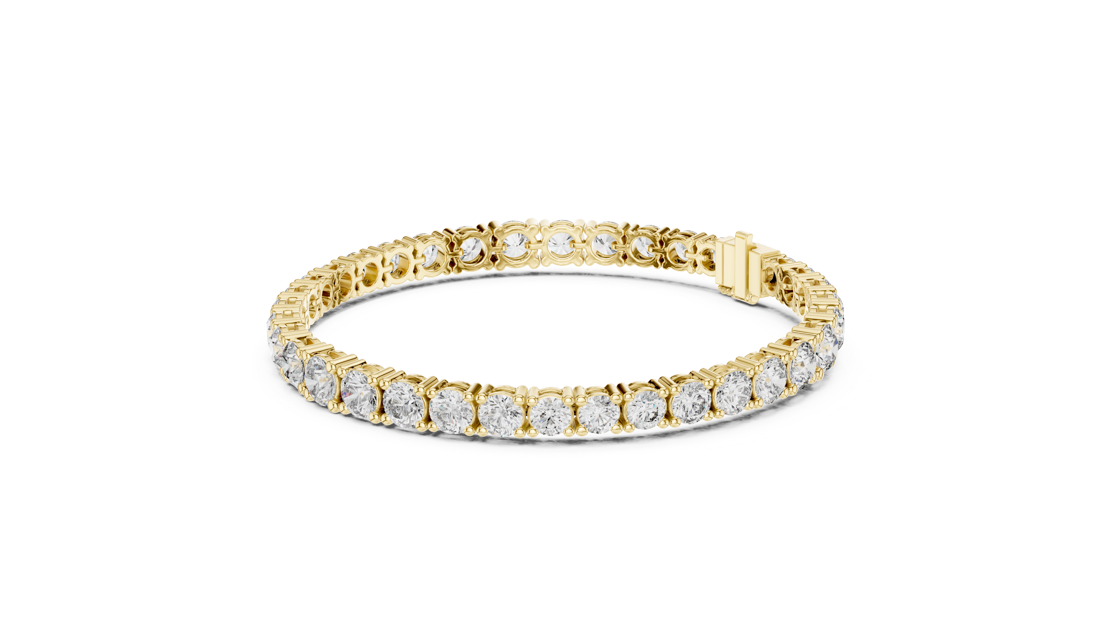Infinity Tennis Bracelet in Yellow Gold - VYKA Diamonds