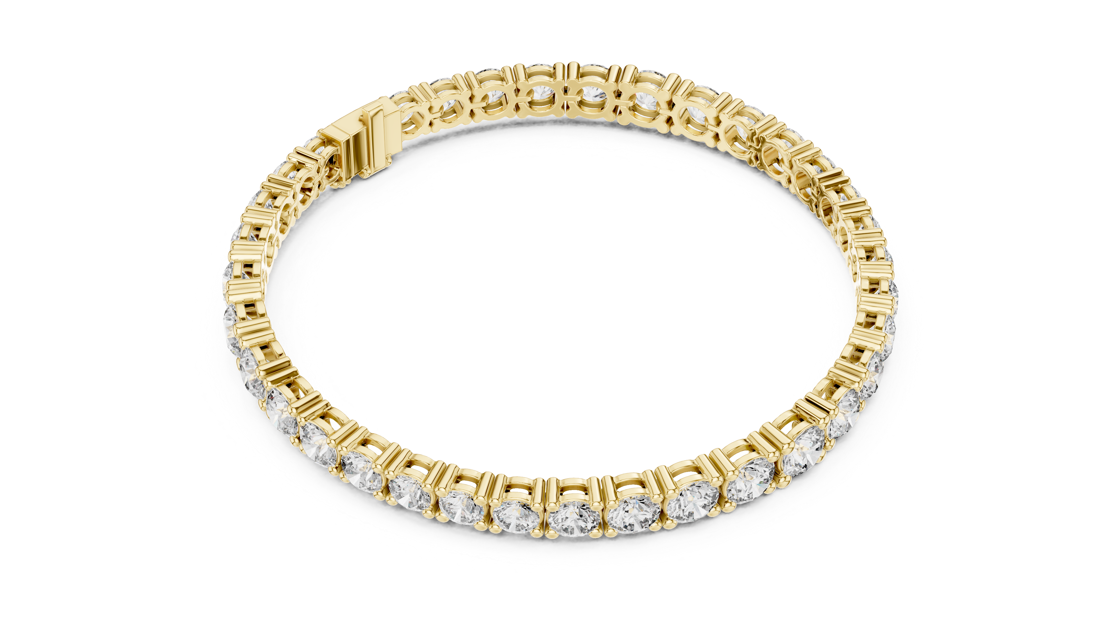 Infinity Tennis Bracelet in Yellow Gold - VYKA Diamonds