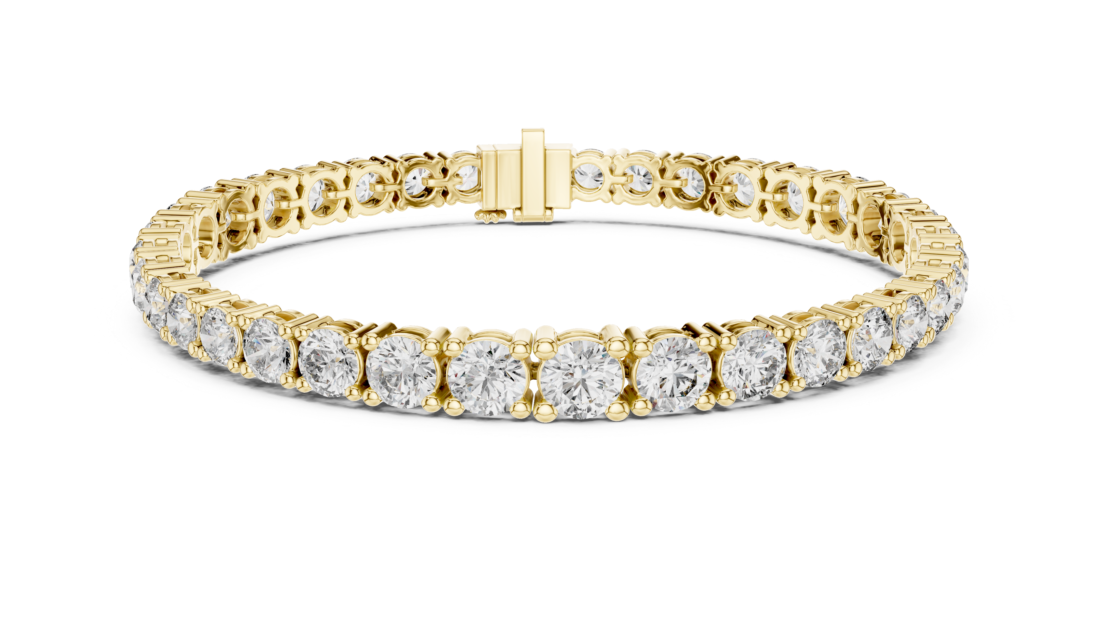 Infinity Tennis Bracelet in Yellow Gold - VYKA Diamonds
