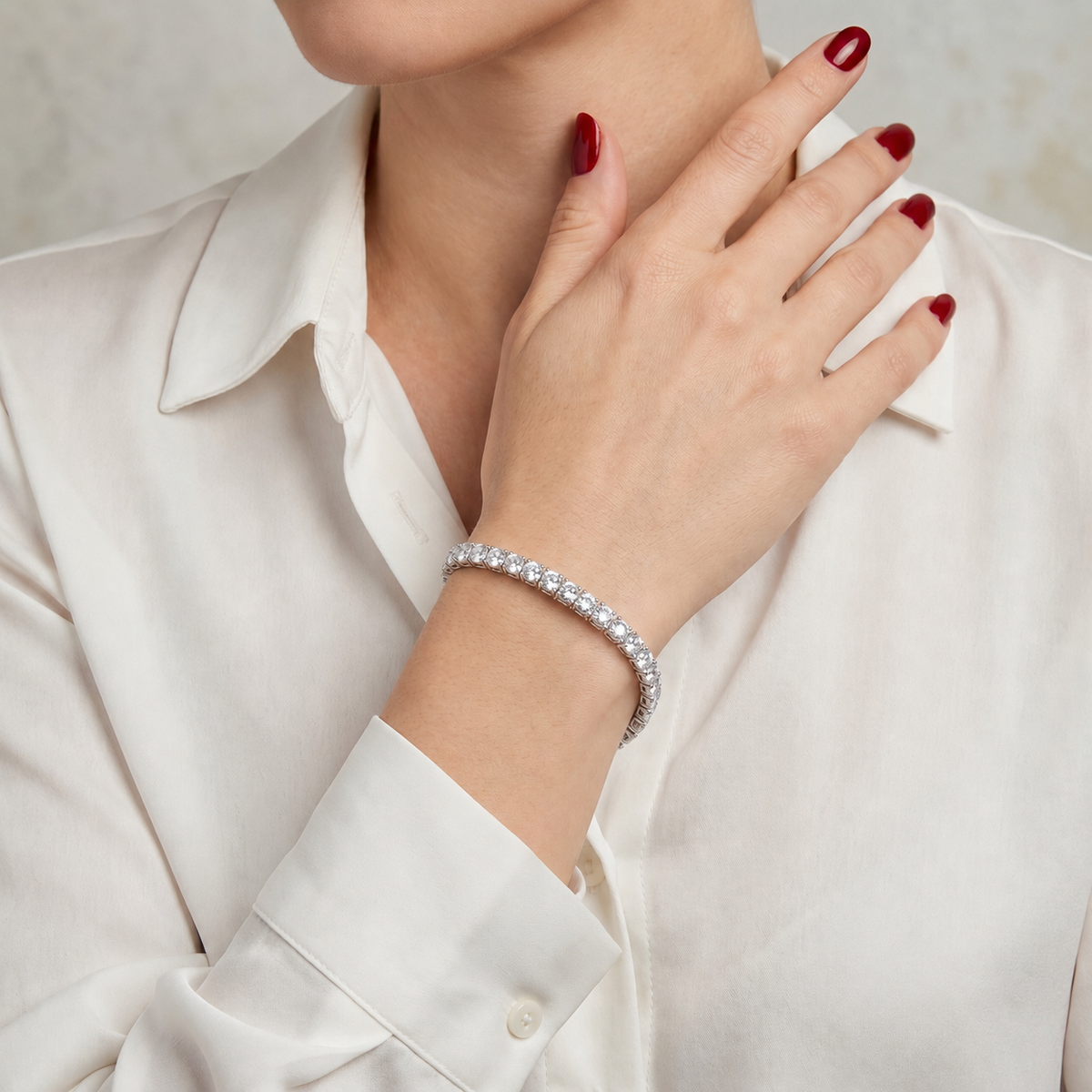 Classic Round Diamond Tennis Bracelet