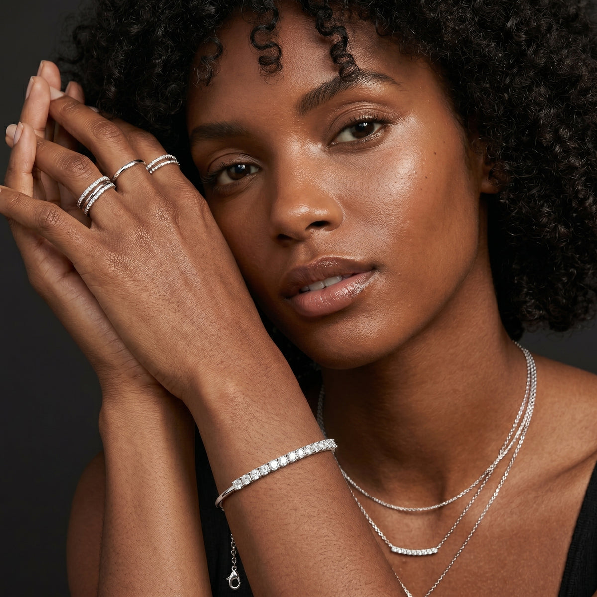 Round Diamond Half Tennis Chain Bracelet