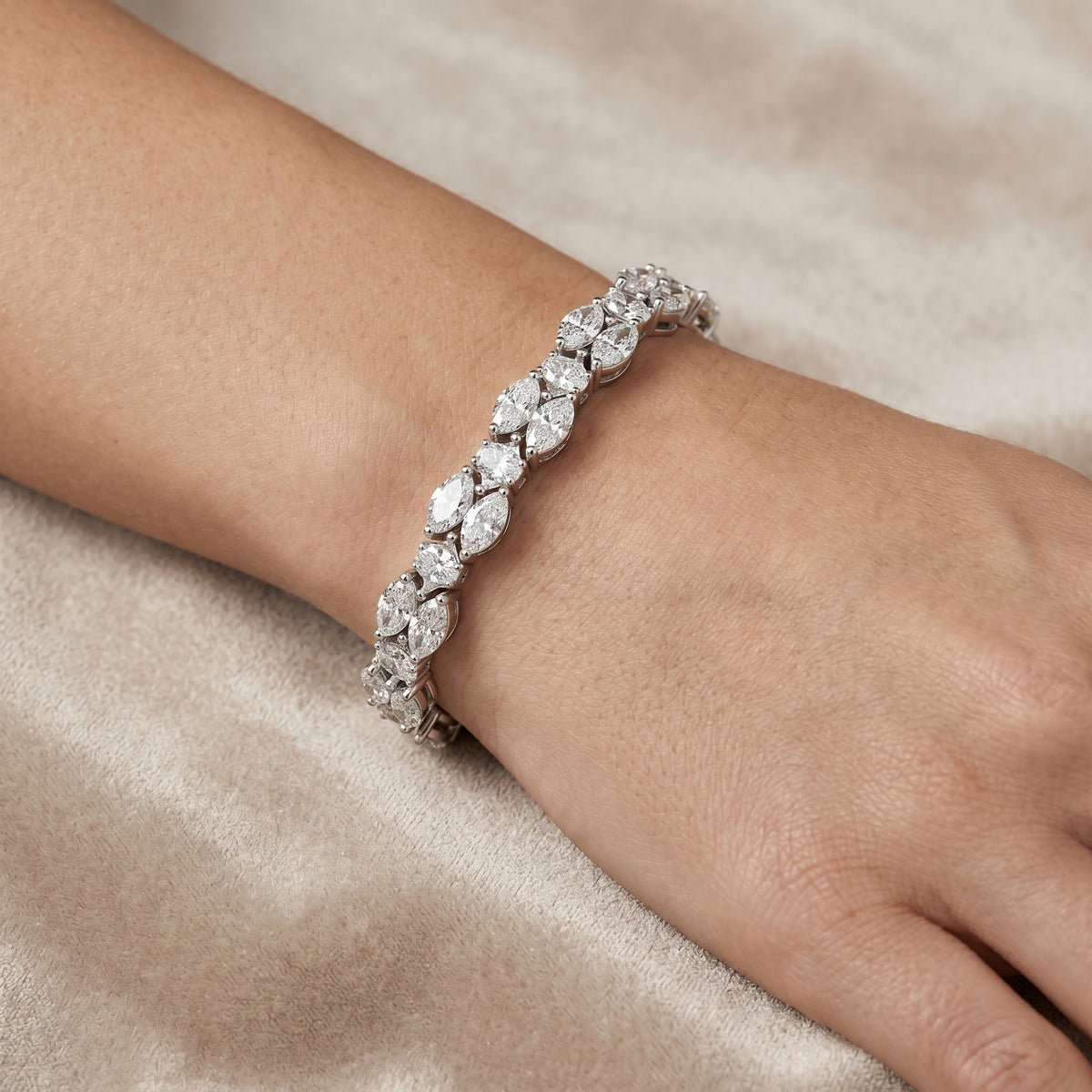 Double Pear Tennis Bracelet — lifestyle