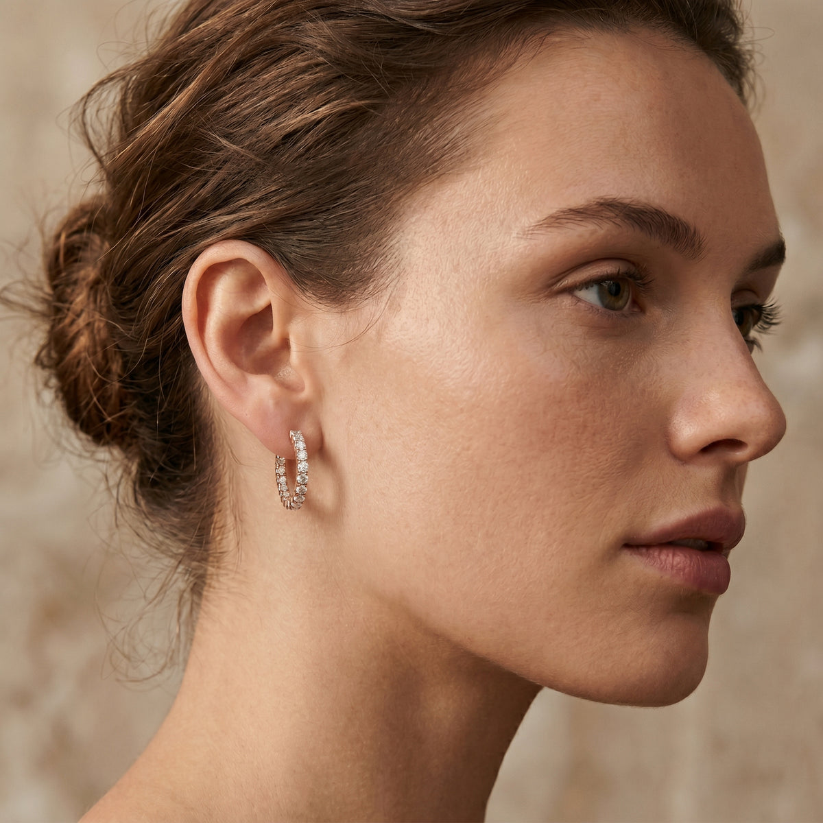 Box Set Diamond Huggie Earrings