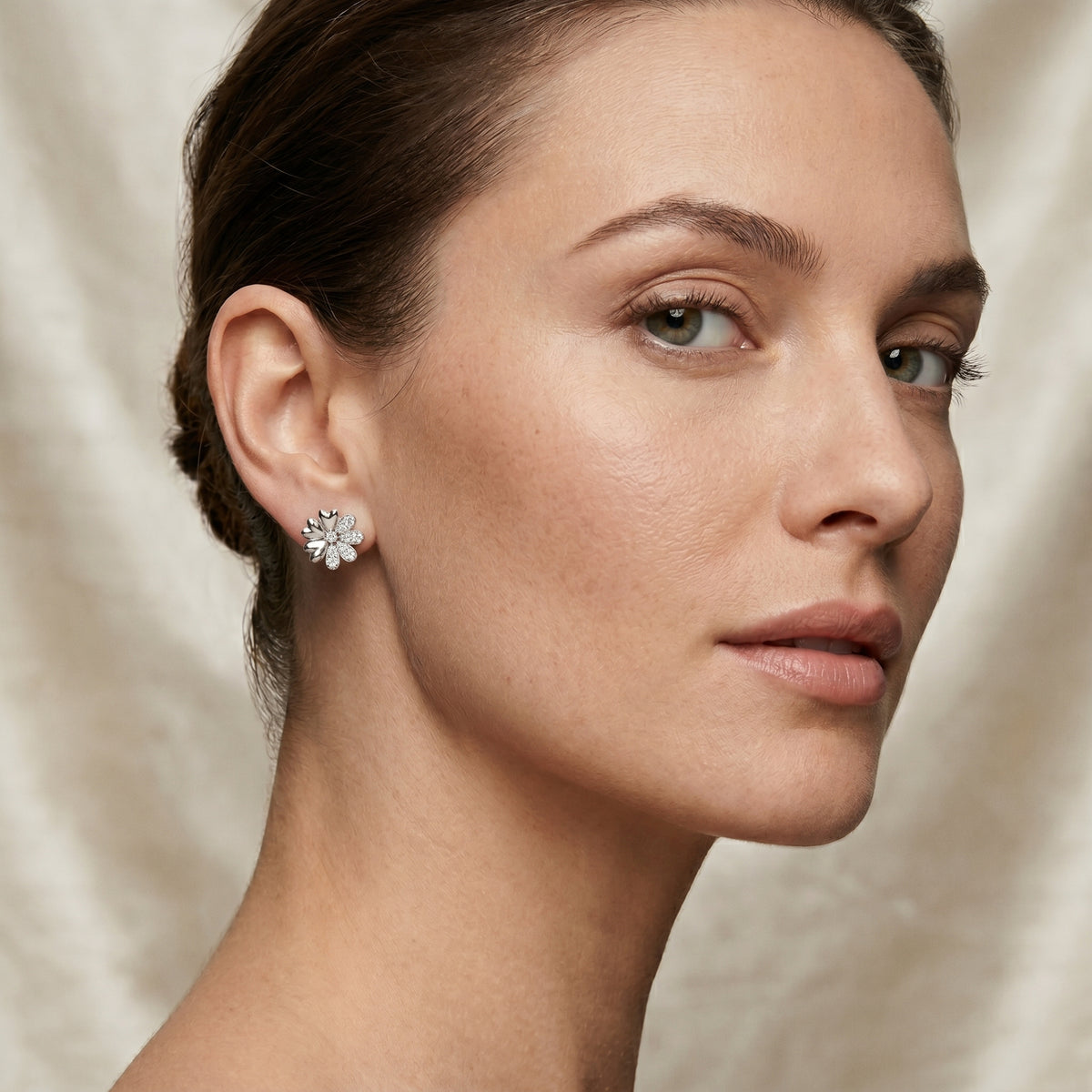 Daisy Diamond Stud Earrings
