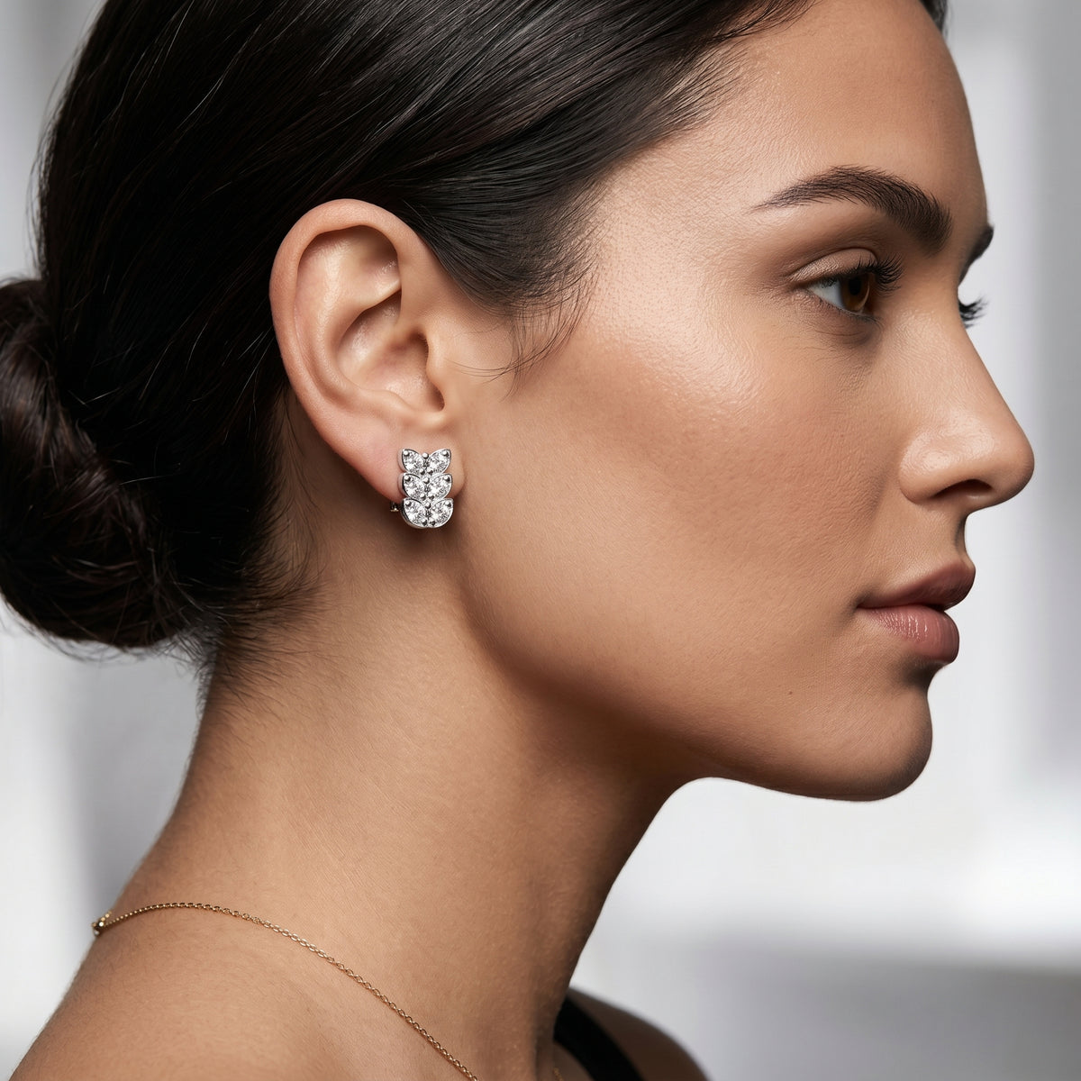 Butterfly Diamond Stud Earrings
