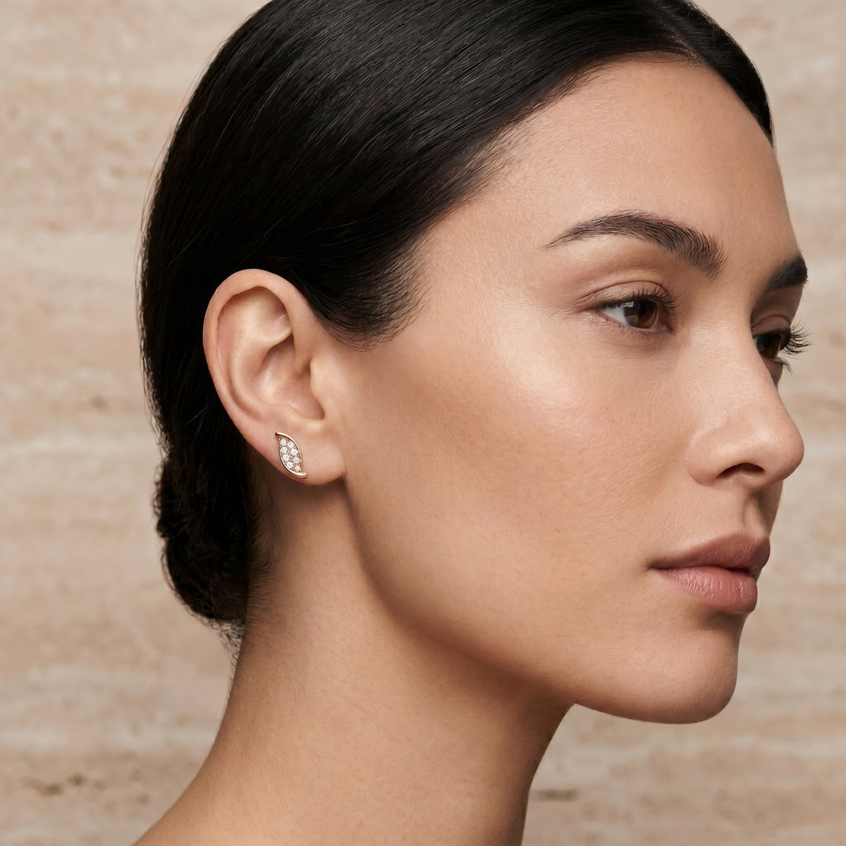 Marquise Shape Pave Diamond Stud Earrings