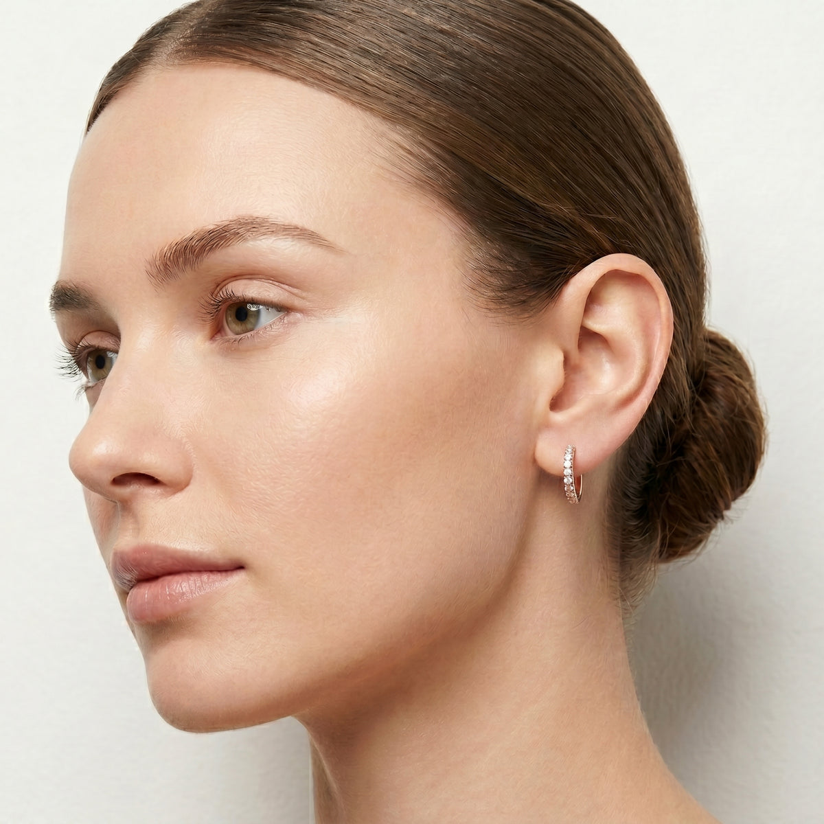 Classic Pave Diamond Huggie Earrings