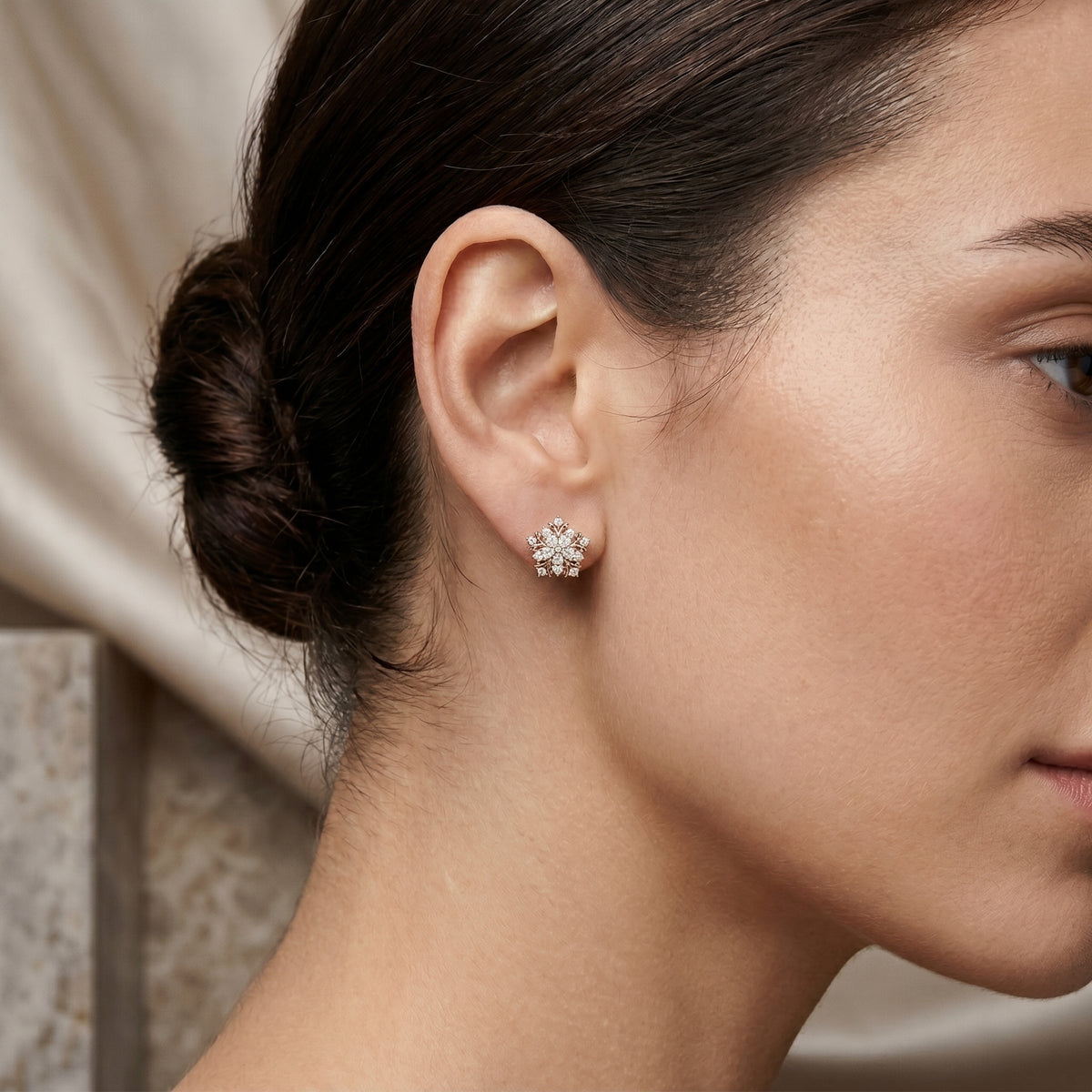 Marquise Pentagon Star Diamond Stud Earrings