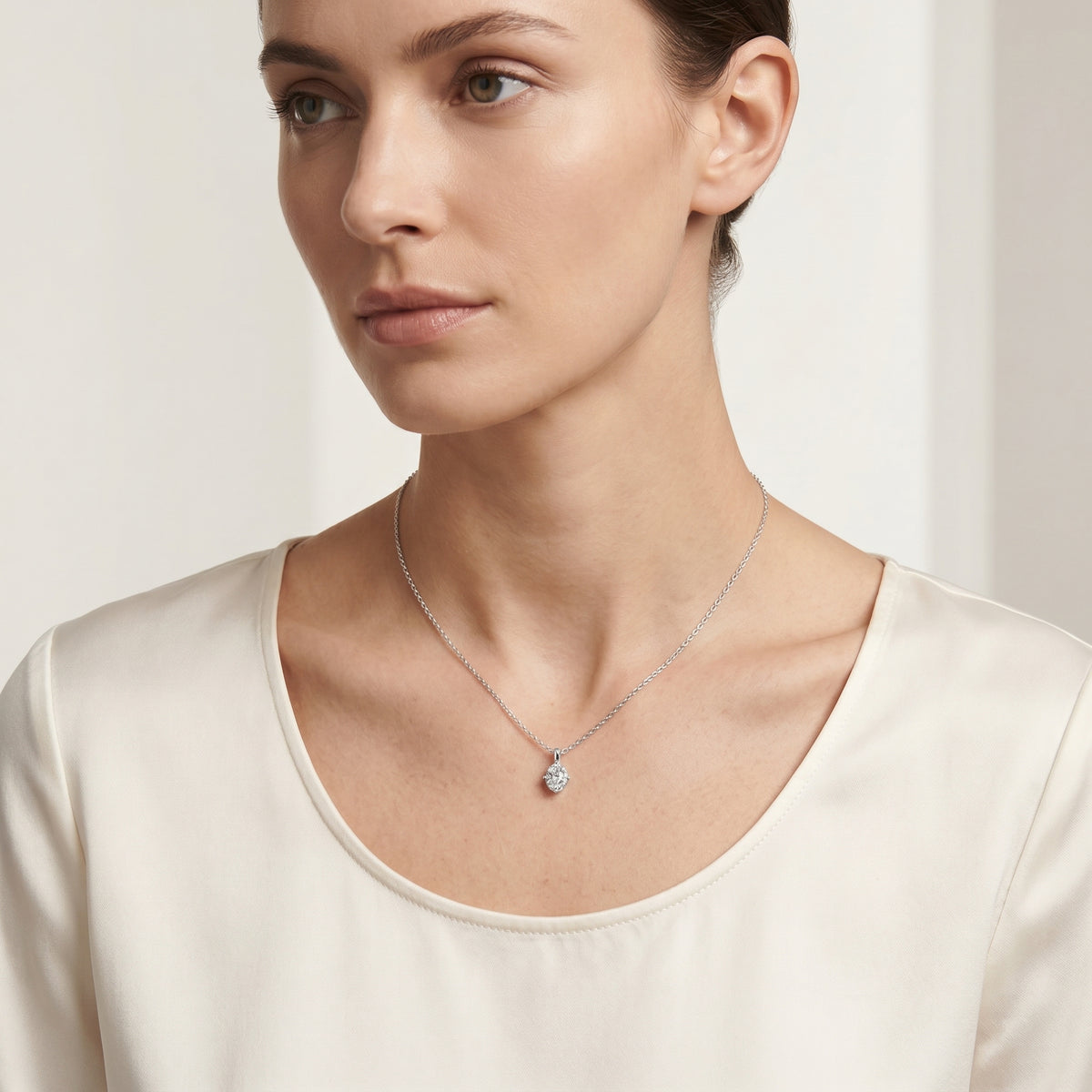 Marquise Solitaire Diamond Pendant