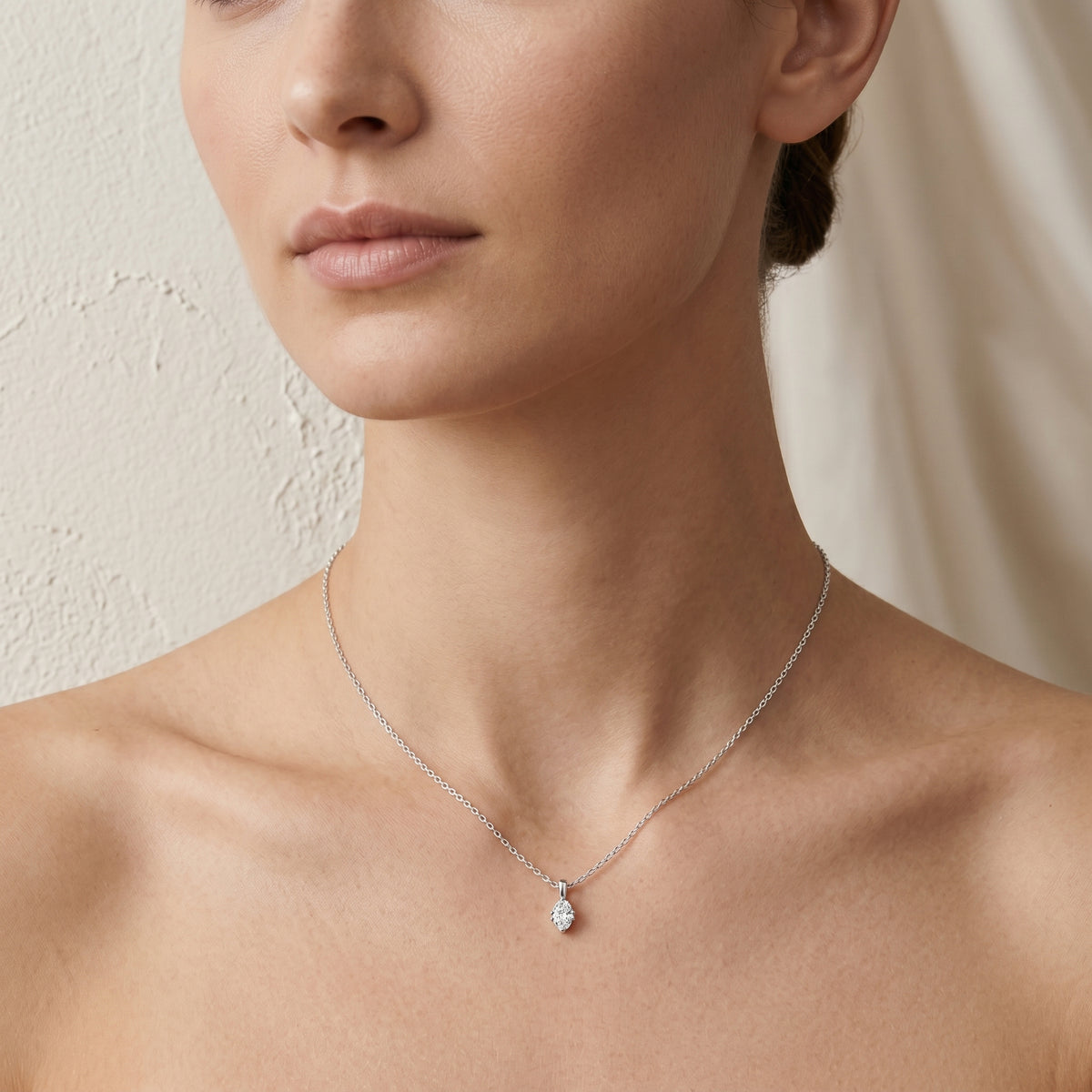 Pear Drop Solitaire Diamond Pendant