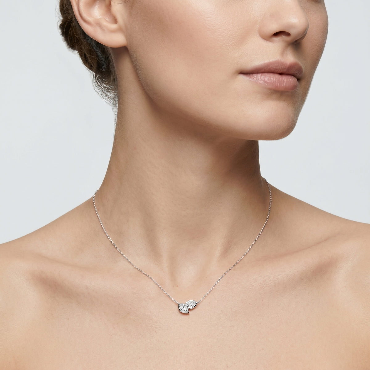 Double Pear Toi-et-Moi Diamond Necklace