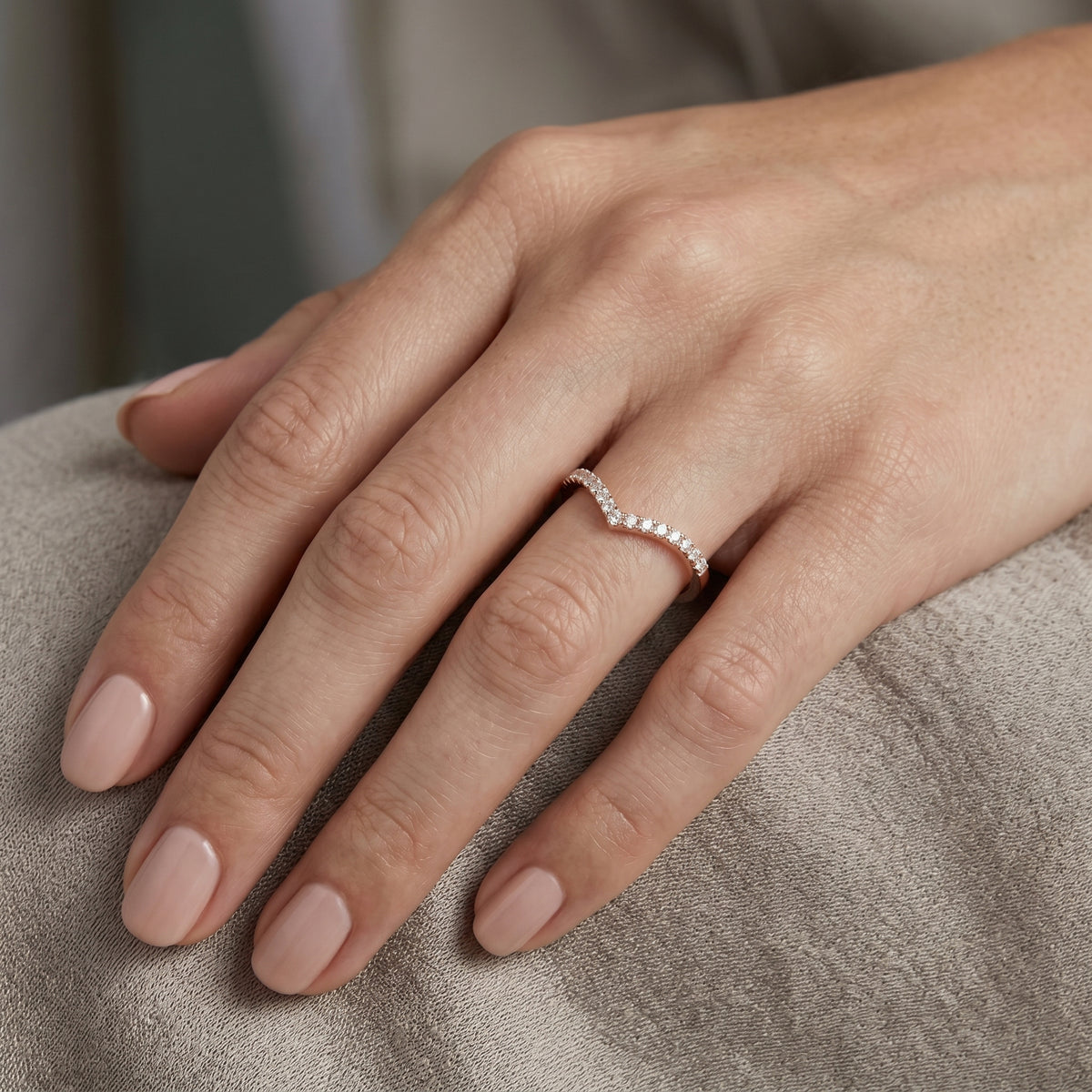 Modish Hidden Halo Diamond Engagement Ring — lifestyle