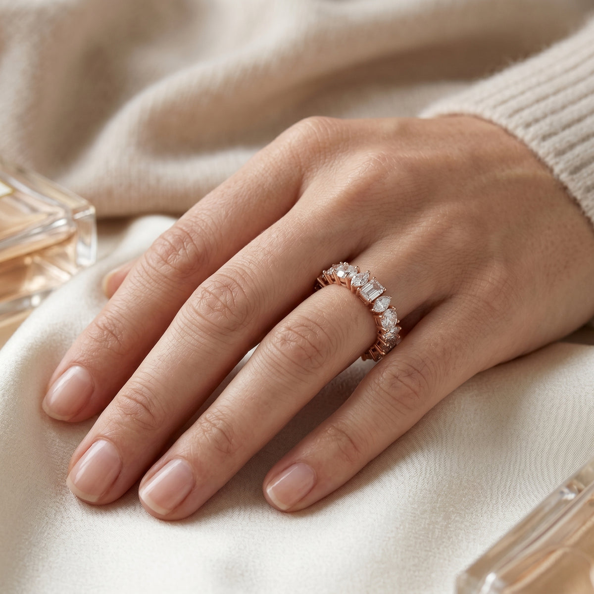 Mixed Shape Diamond Eternity Band — lifestyle